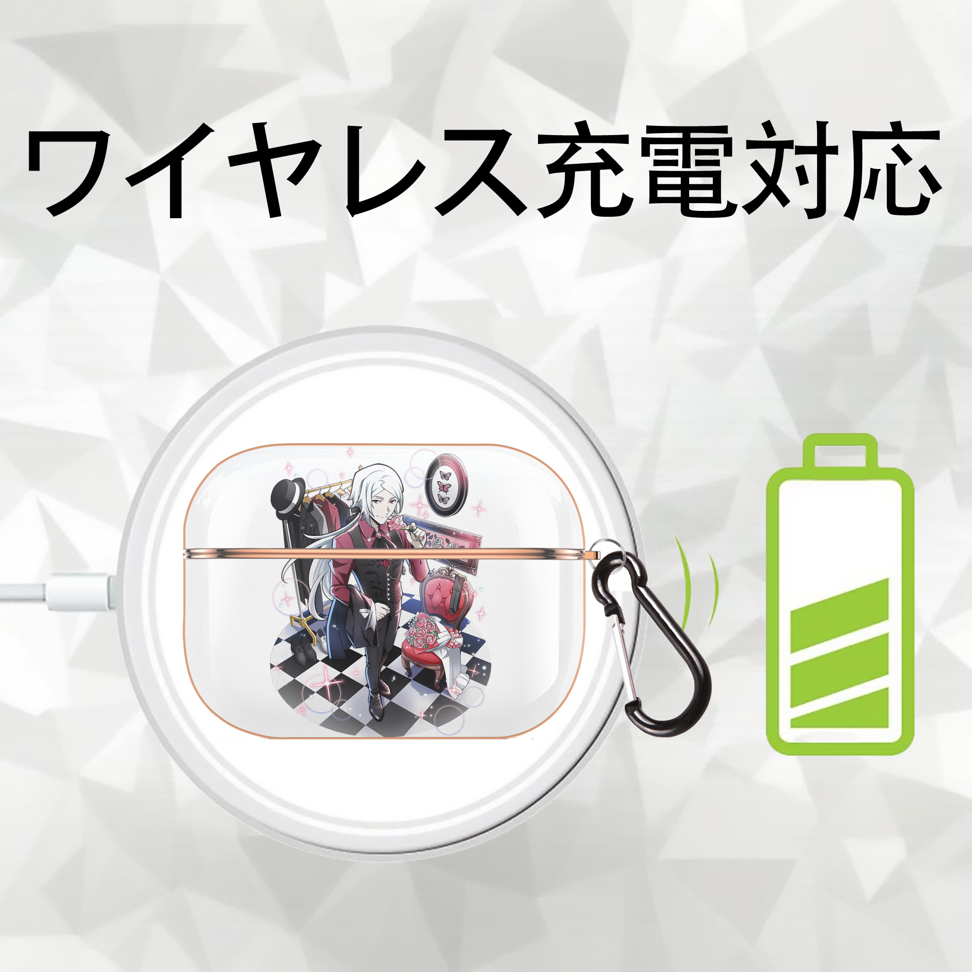 文豪ストレイドッグス Bungo Stray Dogs 【AirPods Pro用】ハードシェル保護ケース｜耐衝撃・防指紋・カラビナ付き商品仕様