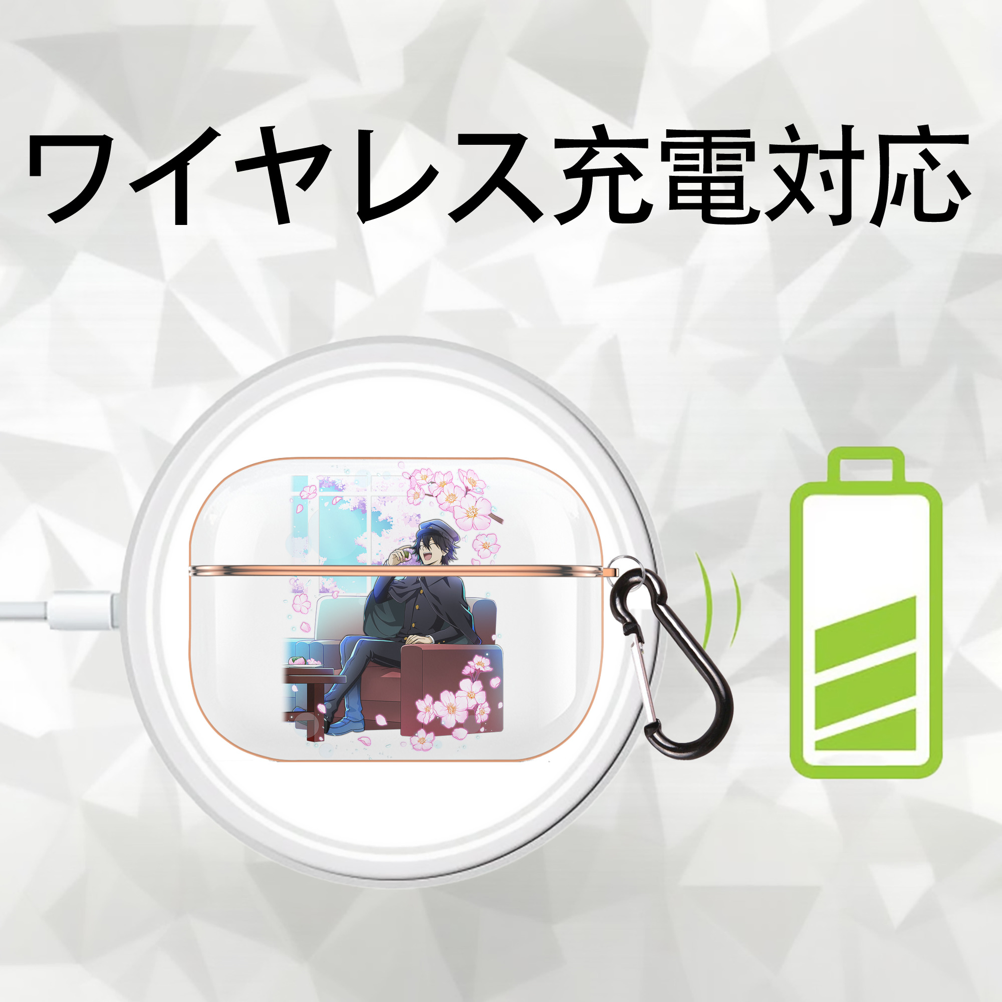 文豪ストレイドッグス Bungo Stray Dogs 【AirPods Pro用】ハードシェル保護ケース｜耐衝撃・防指紋・カラビナ付き商品仕様