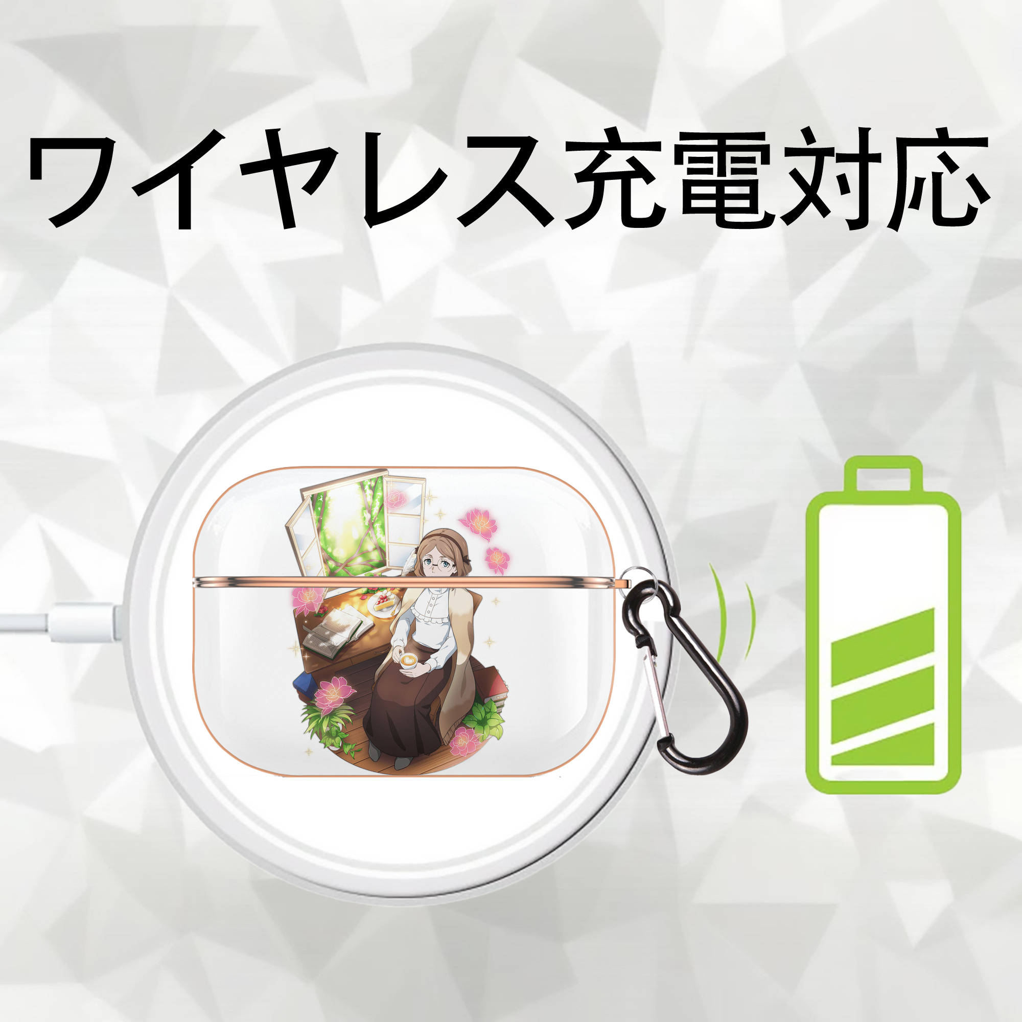 文豪ストレイドッグス Bungo Stray Dogs 【AirPods Pro用】ハードシェル保護ケース｜耐衝撃・防指紋・カラビナ付き商品仕様