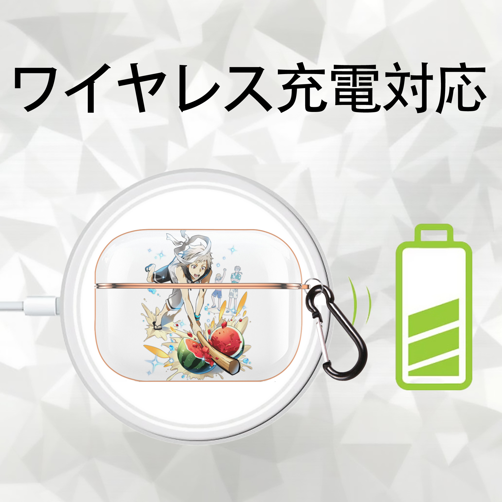 文豪ストレイドッグス Bungo Stray Dogs 【AirPods Pro用】ハードシェル保護ケース｜耐衝撃・防指紋・カラビナ付き商品仕様