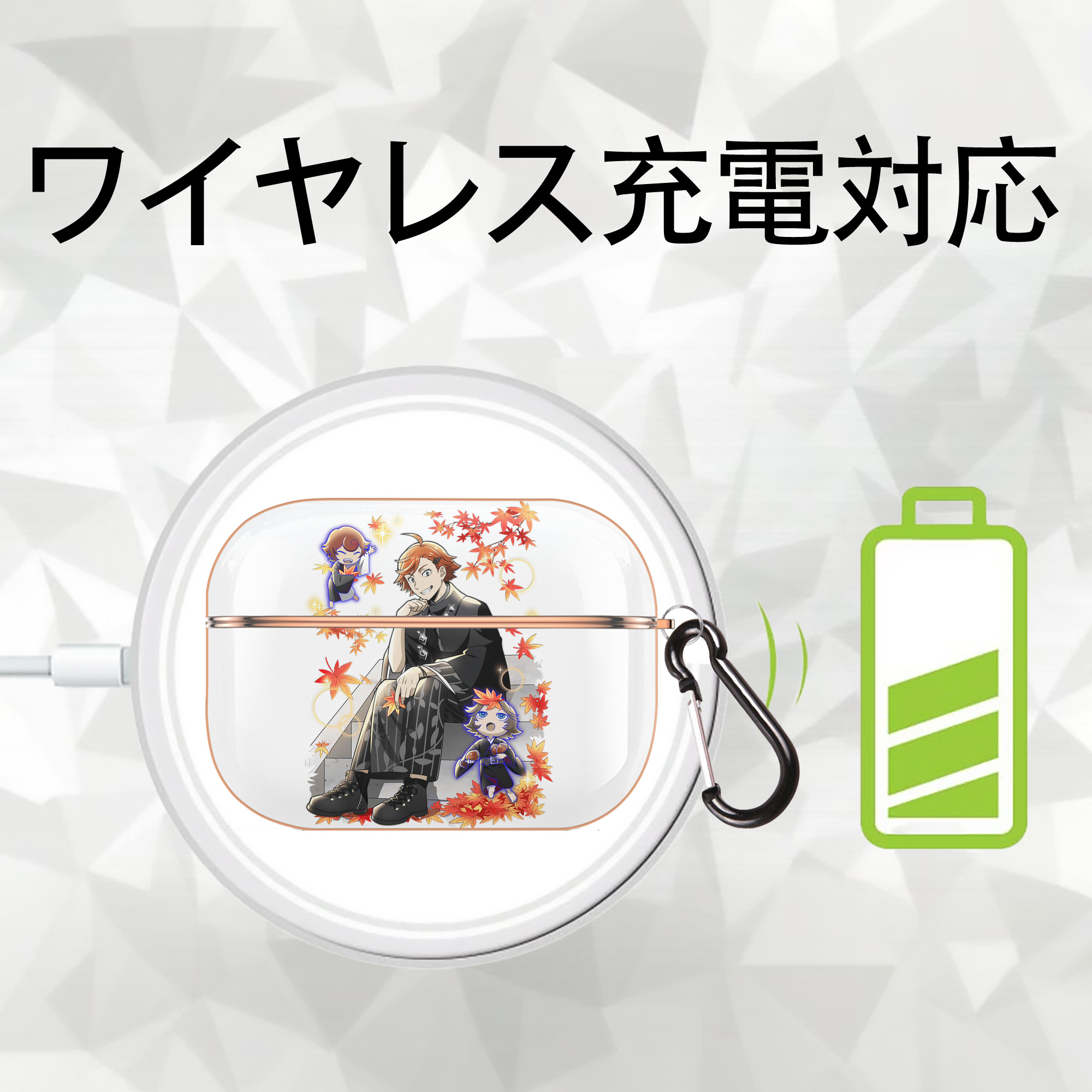 文豪ストレイドッグス Bungo Stray Dogs 【AirPods Pro用】ハードシェル保護ケース｜耐衝撃・防指紋・カラビナ付き商品仕様