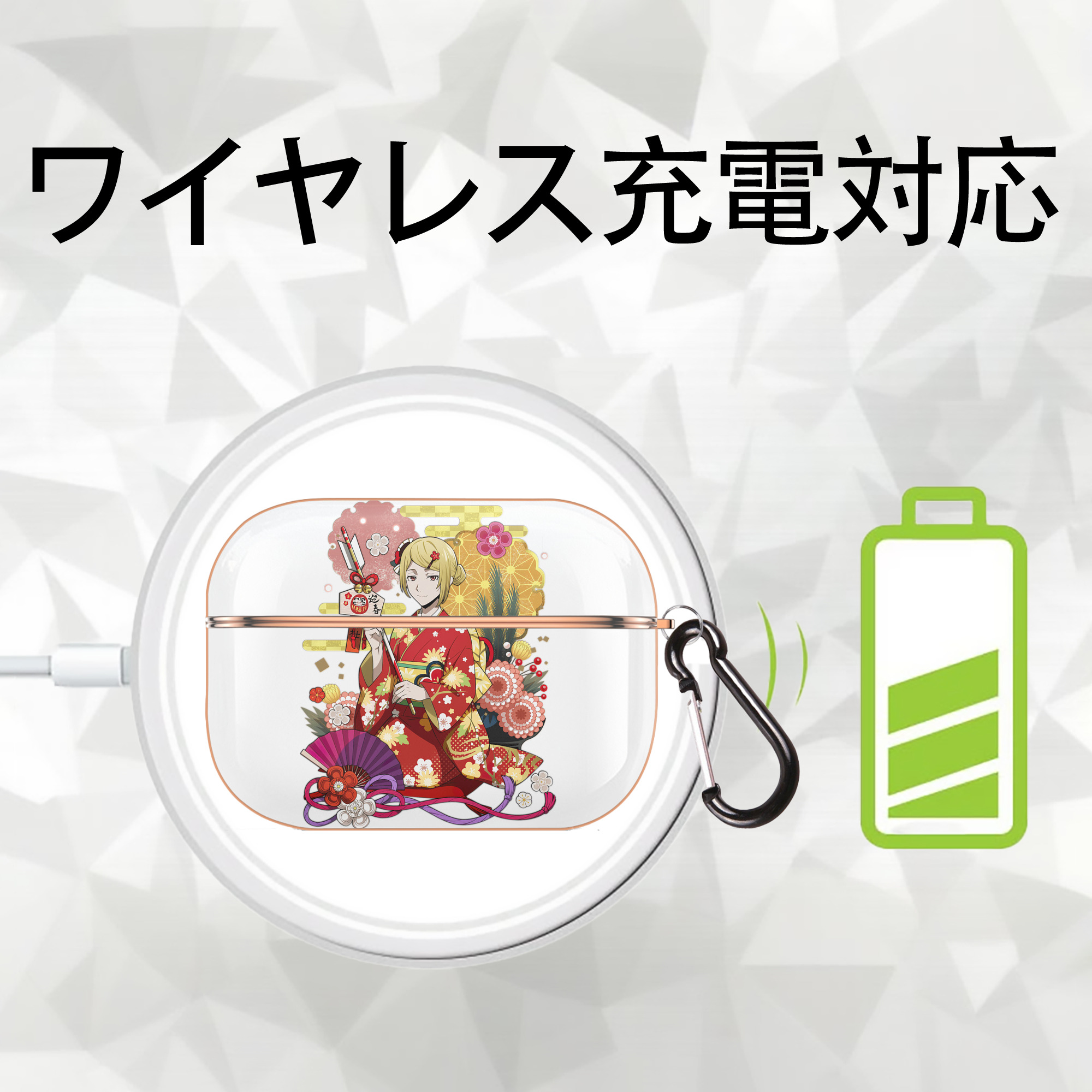 文豪ストレイドッグス Bungo Stray Dogs 【AirPods Pro用】ハードシェル保護ケース｜耐衝撃・防指紋・カラビナ付き商品仕様
