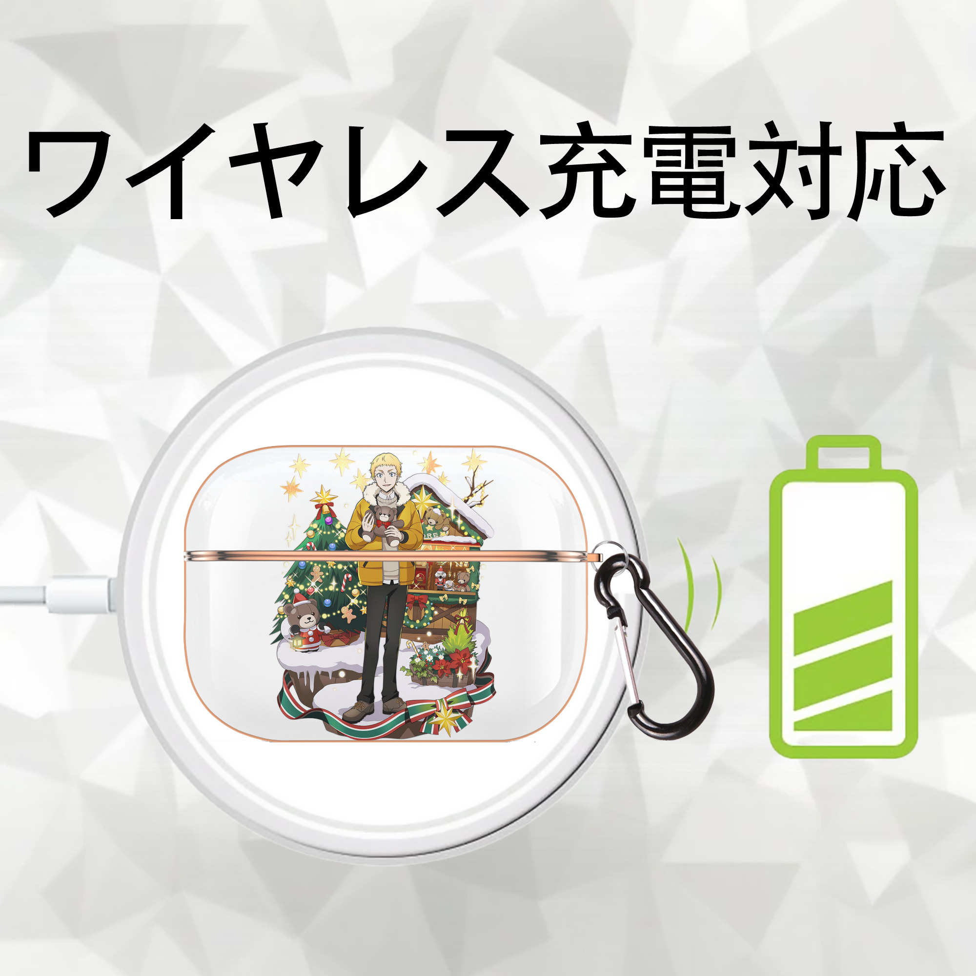 文豪ストレイドッグス Bungo Stray Dogs 【AirPods Pro用】ハードシェル保護ケース｜耐衝撃・防指紋・カラビナ付き商品仕様
