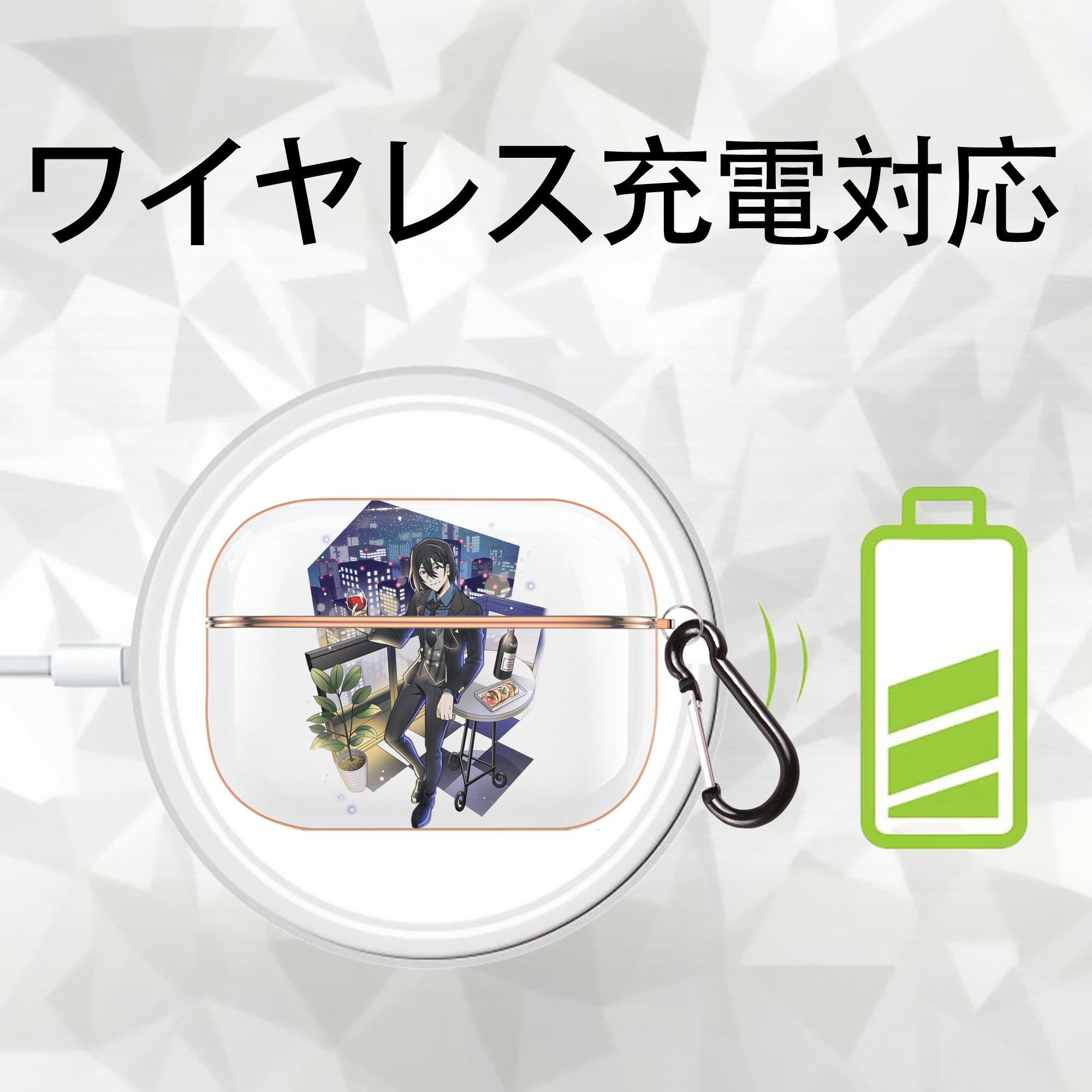 文豪ストレイドッグス Bungo Stray Dogs 【AirPods Pro用】ハードシェル保護ケース｜耐衝撃・防指紋・カラビナ付き商品仕様