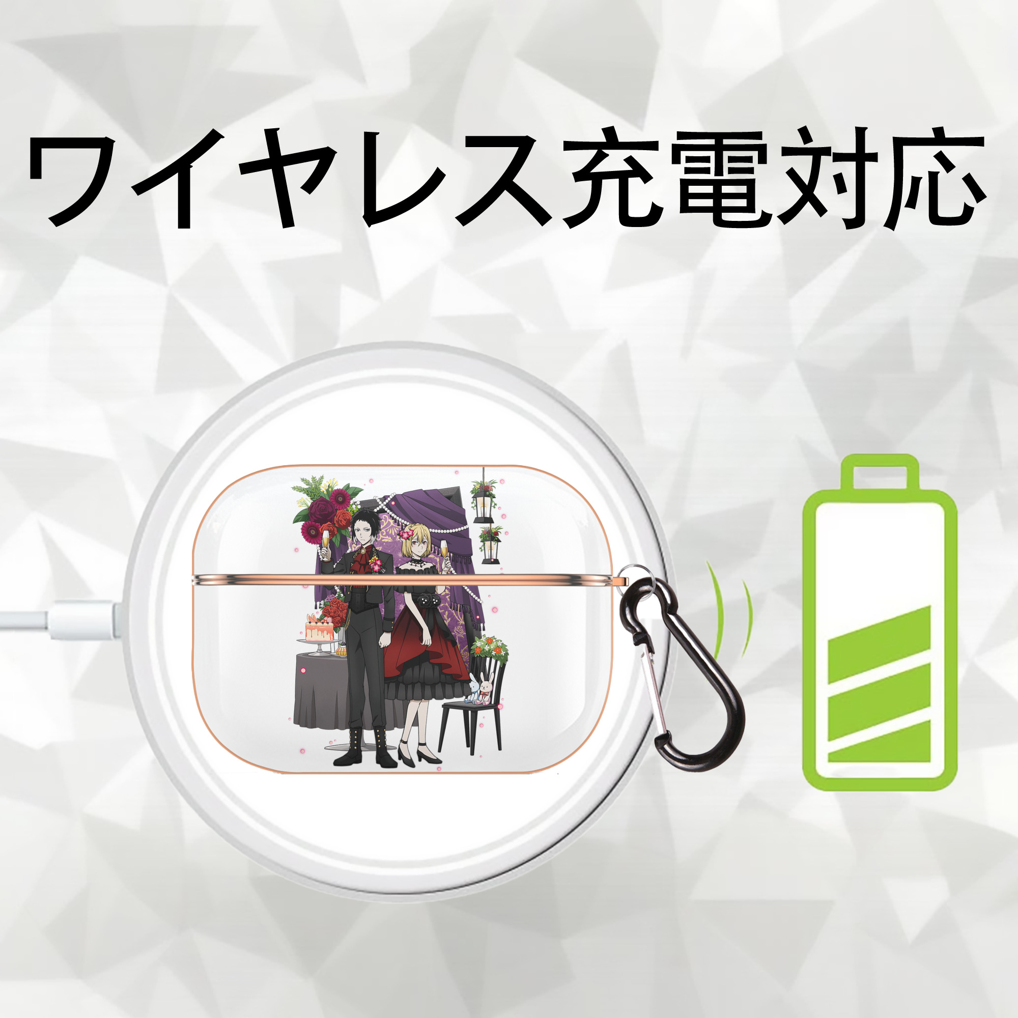 文豪ストレイドッグス Bungo Stray Dogs 【AirPods Pro用】ハードシェル保護ケース｜耐衝撃・防指紋・カラビナ付き商品仕様