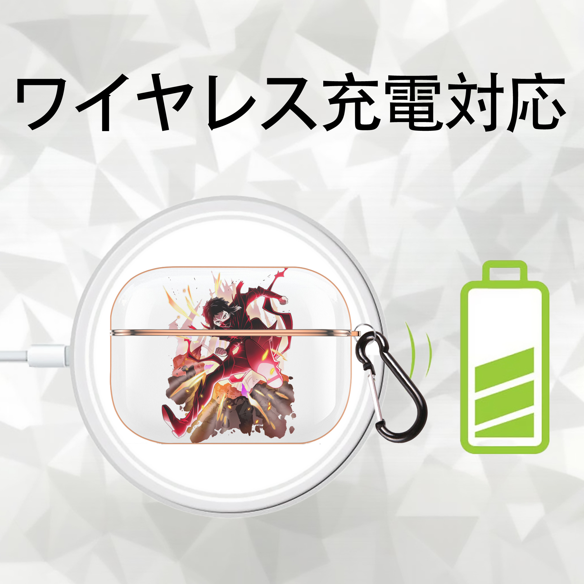 文豪ストレイドッグス Bungo Stray Dogs 【AirPods Pro用】ハードシェル保護ケース｜耐衝撃・防指紋・カラビナ付き商品仕様
