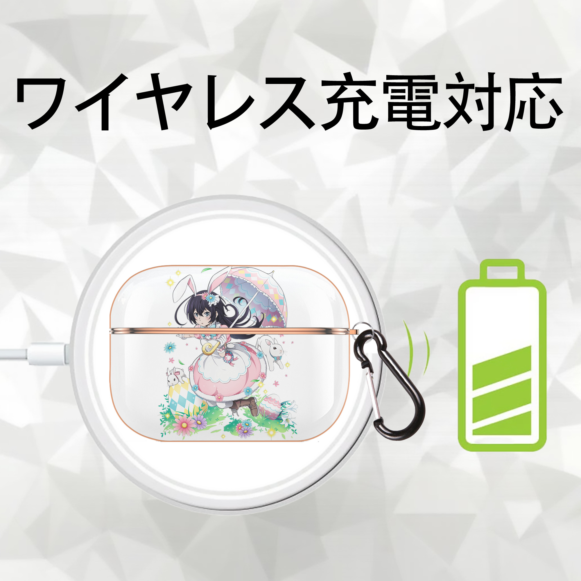 文豪ストレイドッグス Bungo Stray Dogs 【AirPods Pro用】ハードシェル保護ケース｜耐衝撃・防指紋・カラビナ付き商品仕様