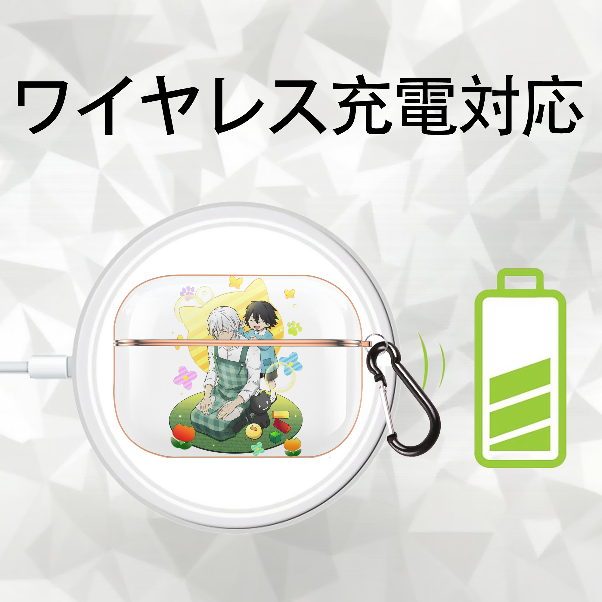 文豪ストレイドッグス Bungo Stray Dogs 【AirPods Pro用】ハードシェル保護ケース｜耐衝撃・防指紋・カラビナ付き商品仕様
