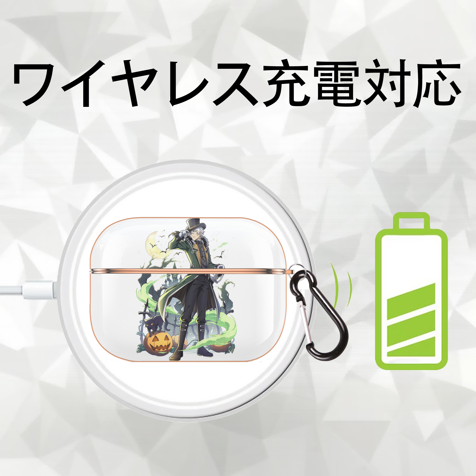文豪ストレイドッグス Bungo Stray Dogs 【AirPods Pro用】ハードシェル保護ケース｜耐衝撃・防指紋・カラビナ付き商品仕様