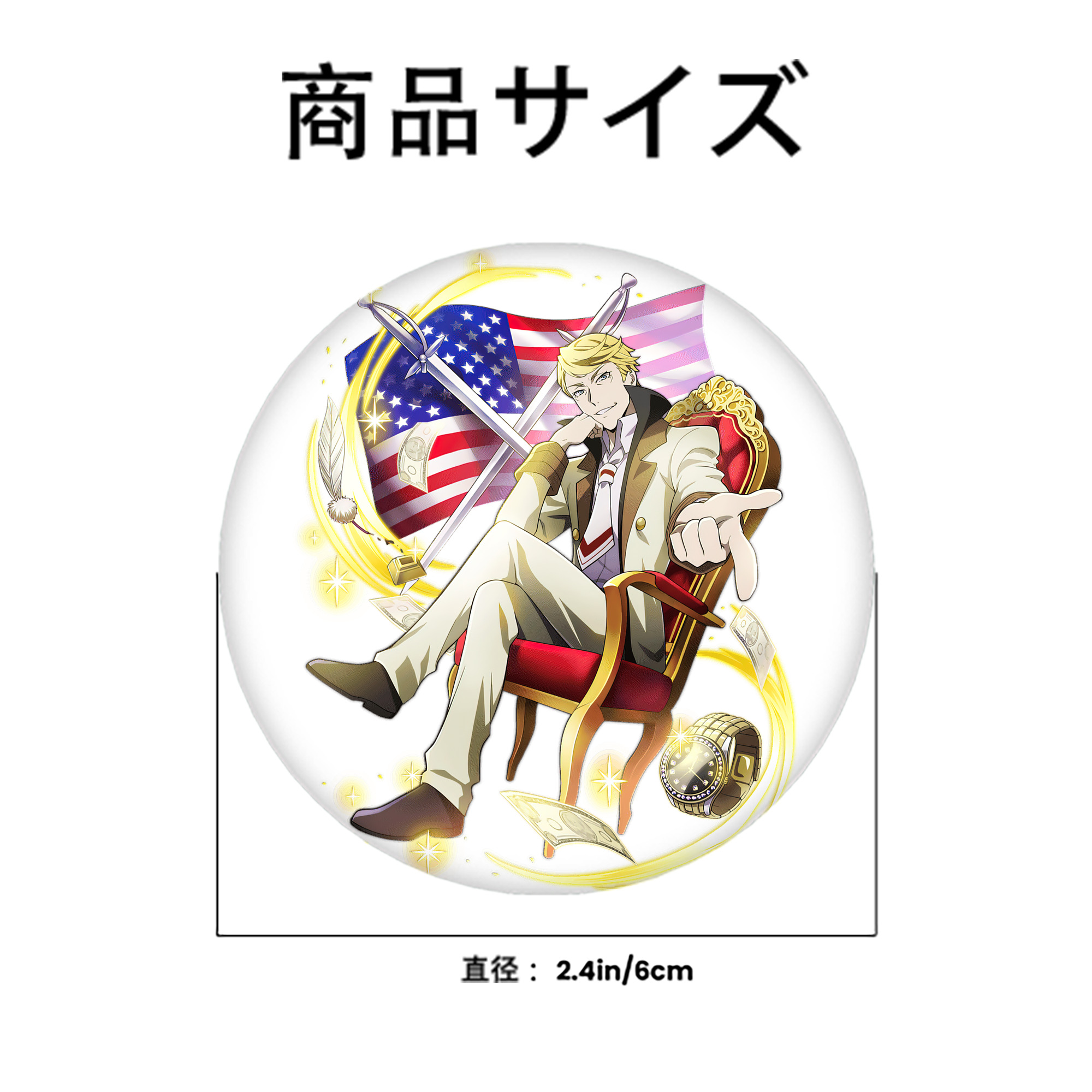 文豪ストレイドッグス Bungo Stray Dogs 6cm 缶バッジ 複数セット