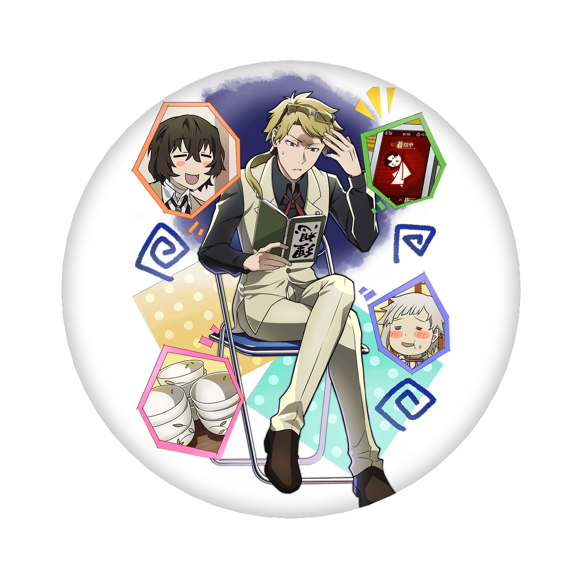 （画像用） 文豪ストレイドッグス Bungo Stray Dogs 6cm 缶バッジ 複数セット