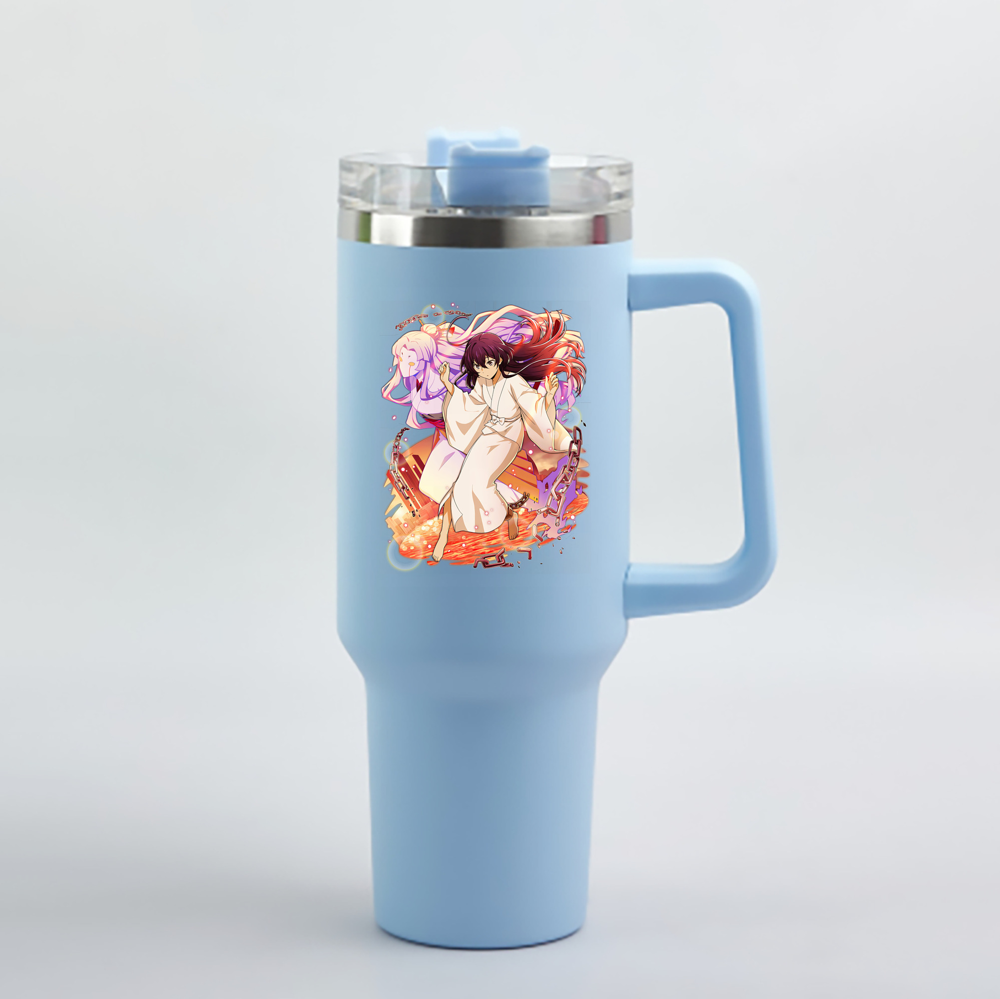 （画像用） 文豪ストレイドッグス Bungo Stray Dogs 1200mL車用タンブラー - クリスタルステッカー（プラスチックストロー付き）