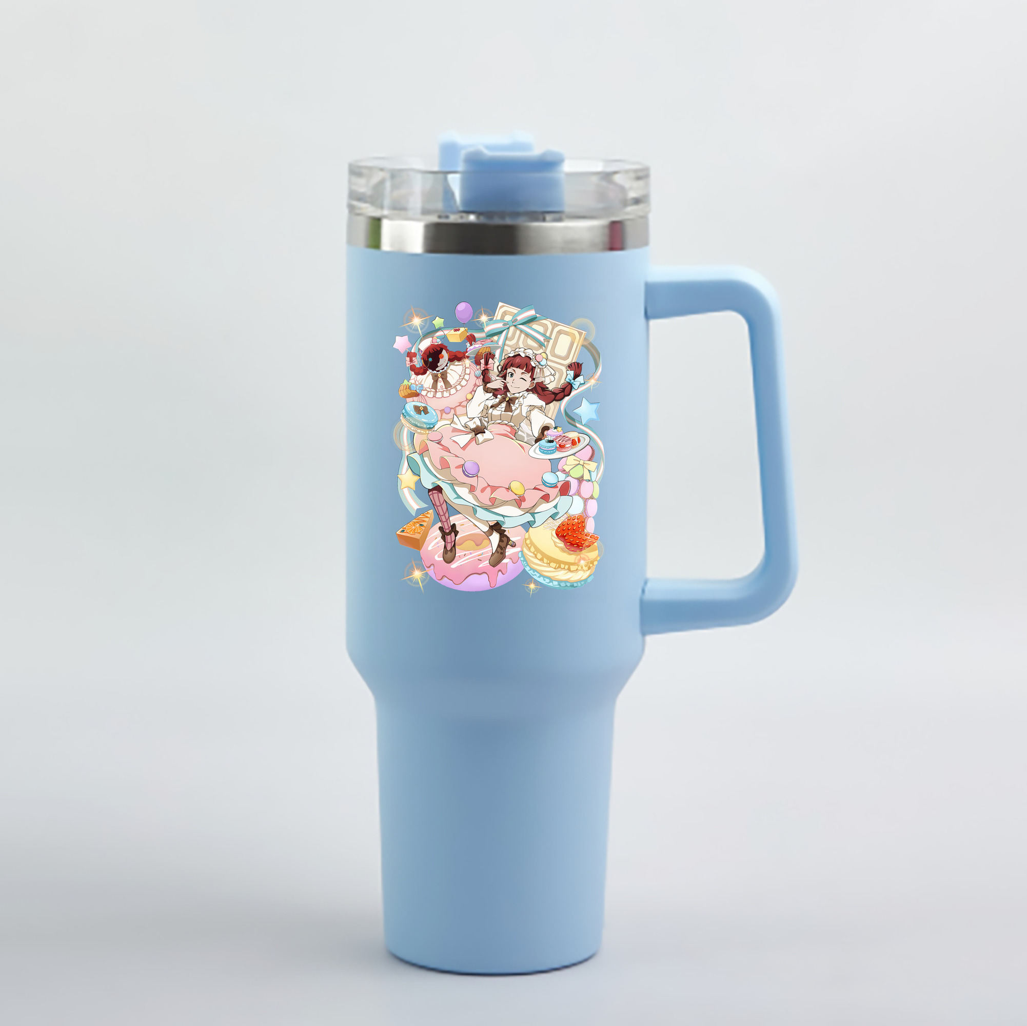 （画像用） 文豪ストレイドッグス Bungo Stray Dogs 1200mL車用タンブラー - クリスタルステッカー（プラスチックストロー付き）
