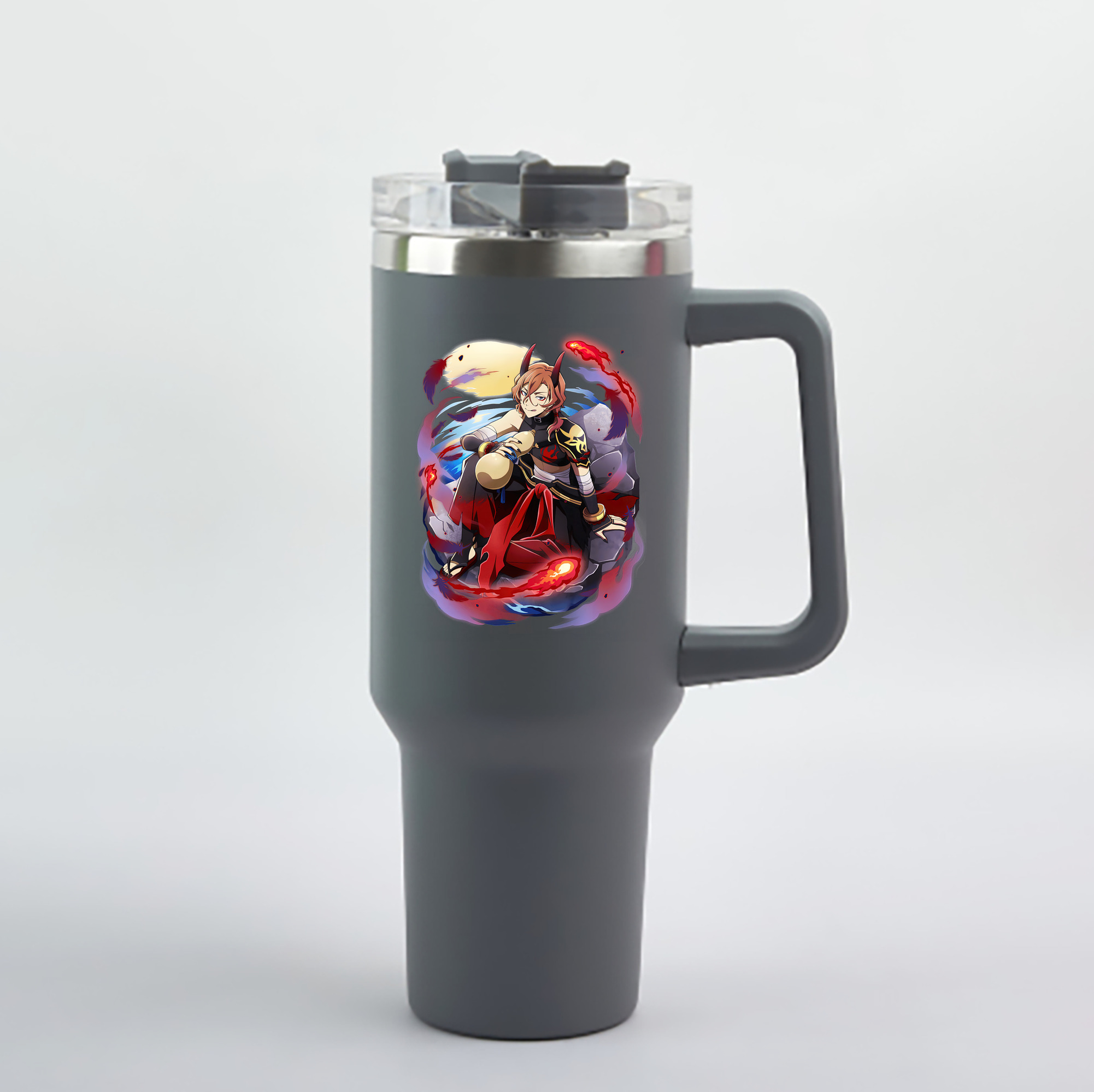 （画像用） 文豪ストレイドッグス Bungo Stray Dogs 1200mL車用タンブラー - クリスタルステッカー（プラスチックストロー付き）