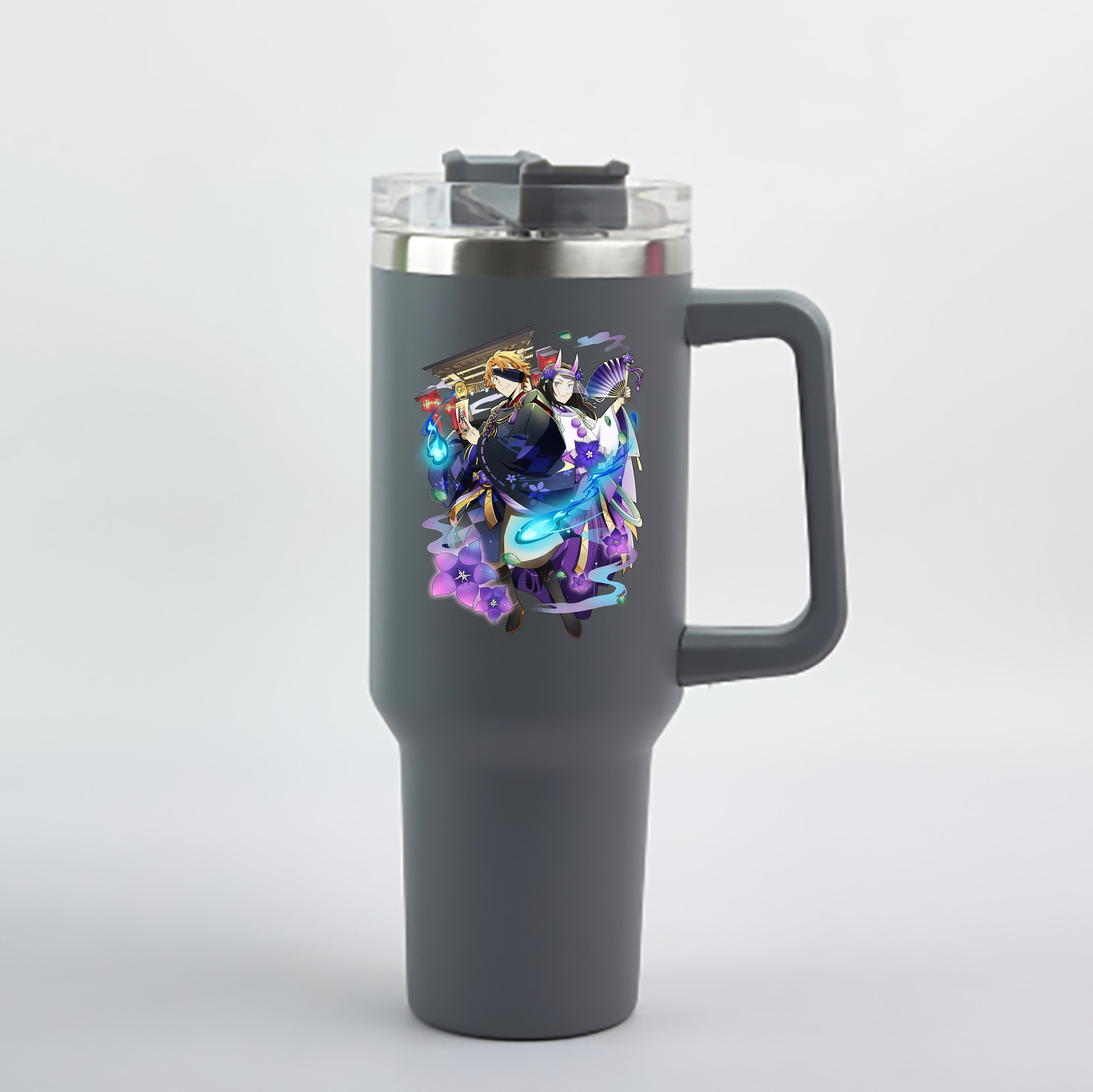 （画像用） 文豪ストレイドッグス Bungo Stray Dogs 1200mL車用タンブラー - クリスタルステッカー（プラスチックストロー付き）