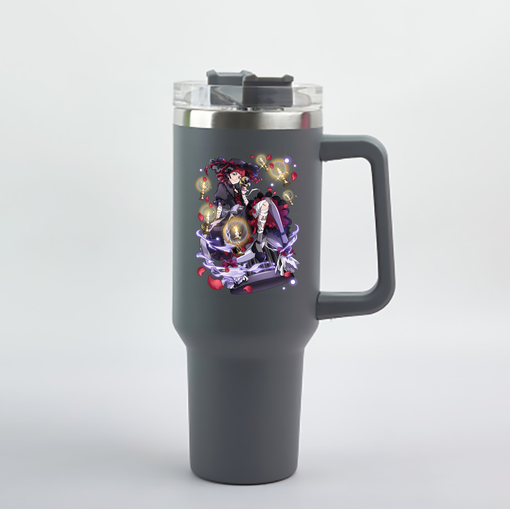 文豪ストレイドッグス Bungo Stray Dogs 1200mL車用タンブラー - クリスタルステッカー（プラスチックストロー付き）