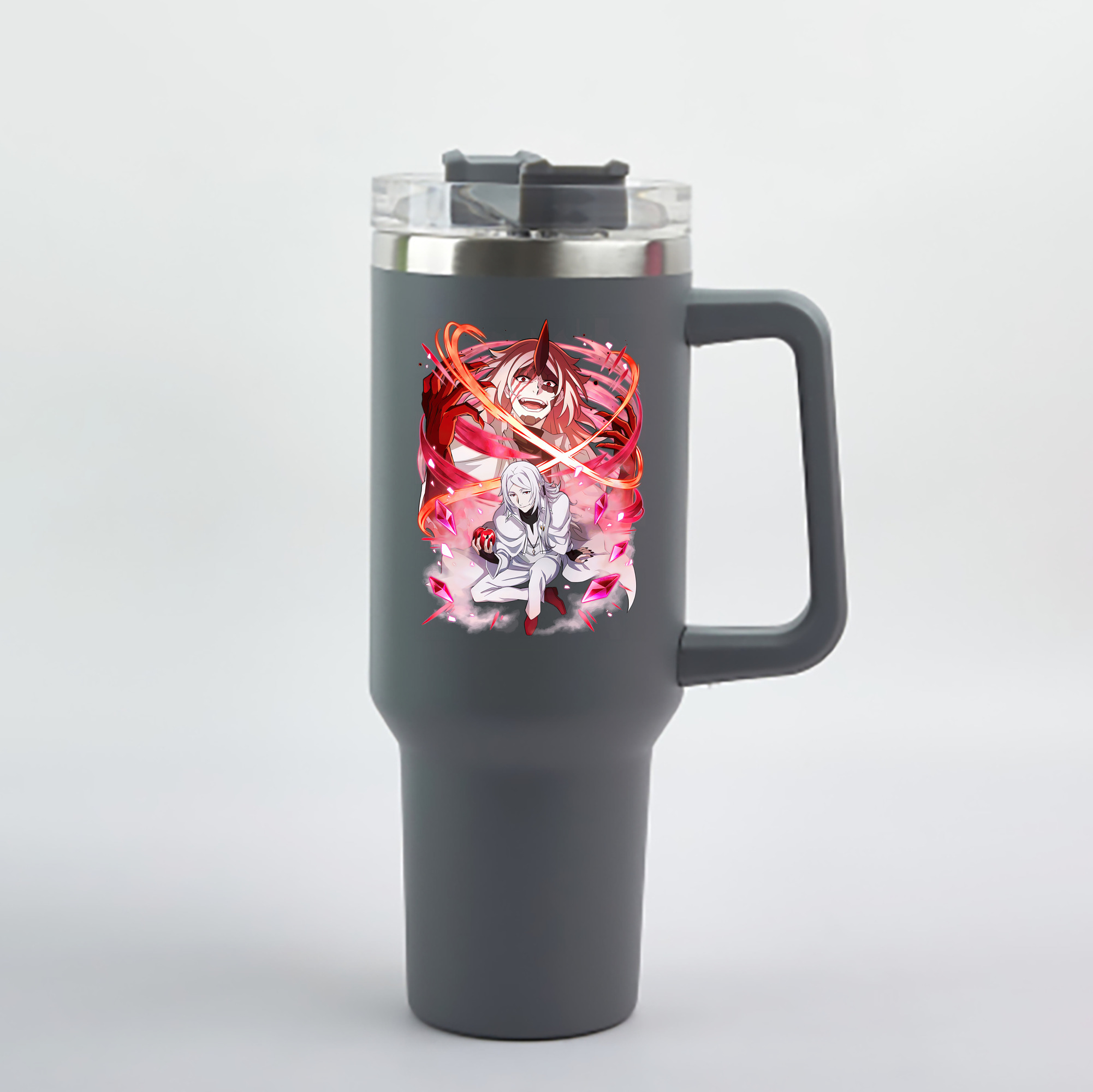 （画像用） 文豪ストレイドッグス Bungo Stray Dogs 1200mL車用タンブラー - クリスタルステッカー（プラスチックストロー付き）