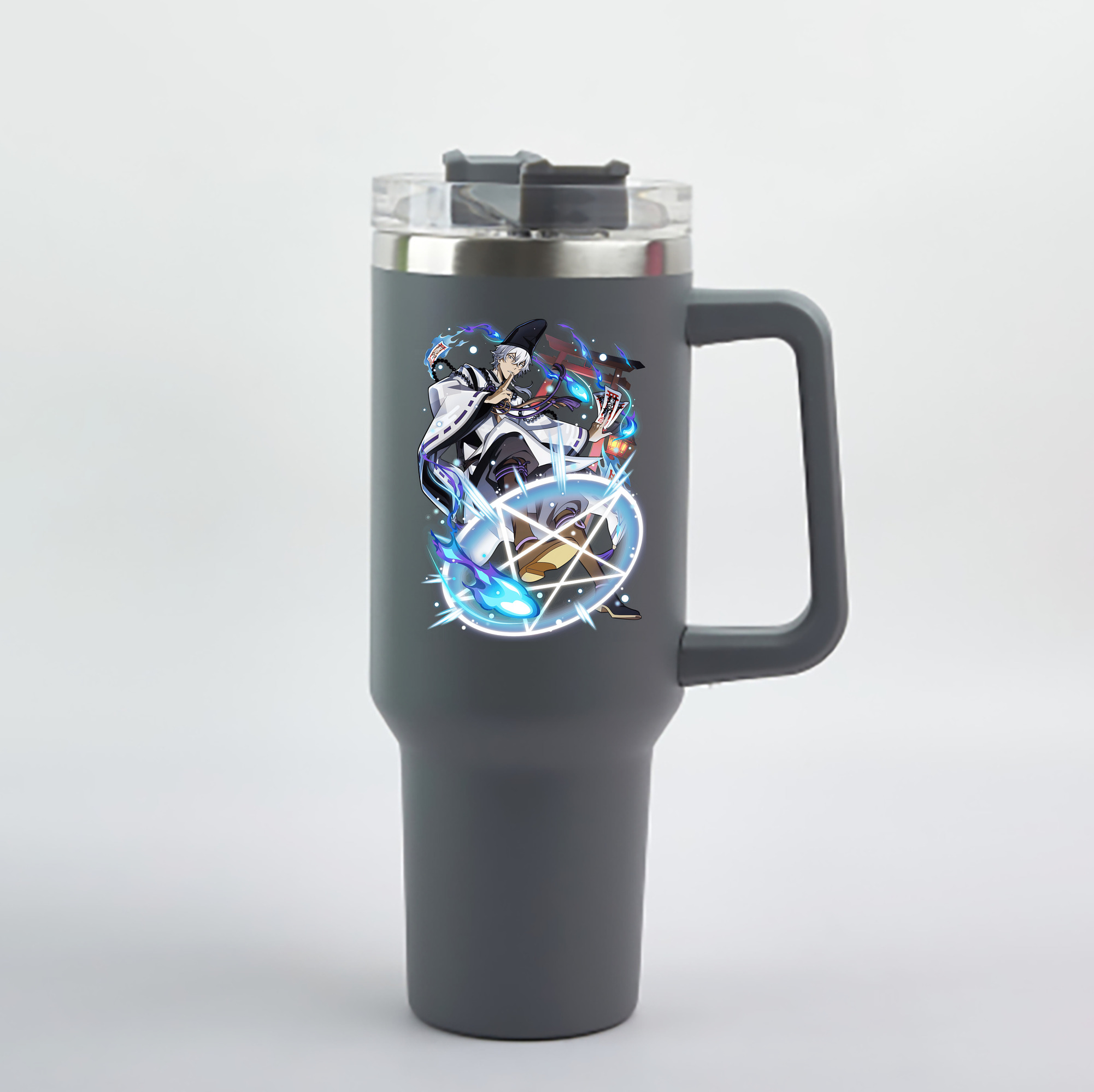 文豪ストレイドッグス Bungo Stray Dogs 1200mL車用タンブラー - クリスタルステッカー（プラスチックストロー付き）