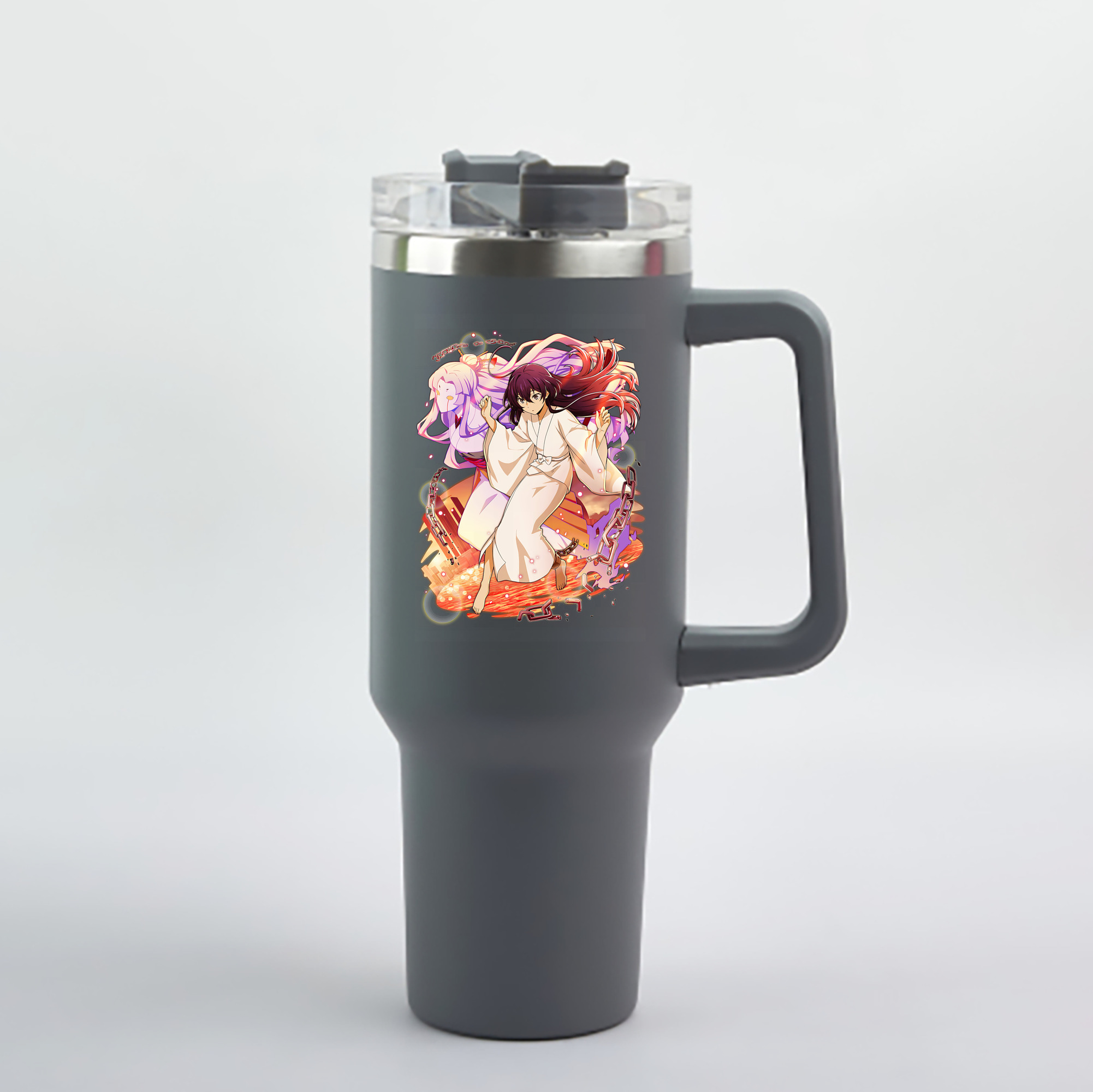 （画像用） 文豪ストレイドッグス Bungo Stray Dogs 1200mL車用タンブラー - クリスタルステッカー（プラスチックストロー付き）