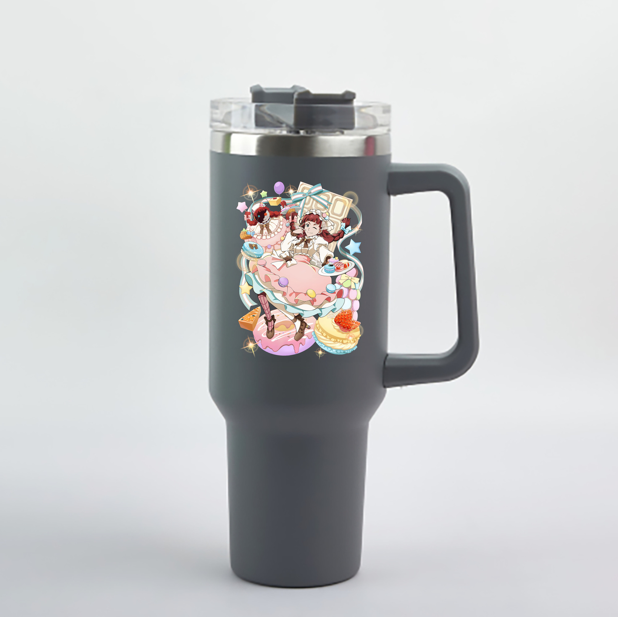 （画像用） 文豪ストレイドッグス Bungo Stray Dogs 1200mL車用タンブラー - クリスタルステッカー（プラスチックストロー付き）