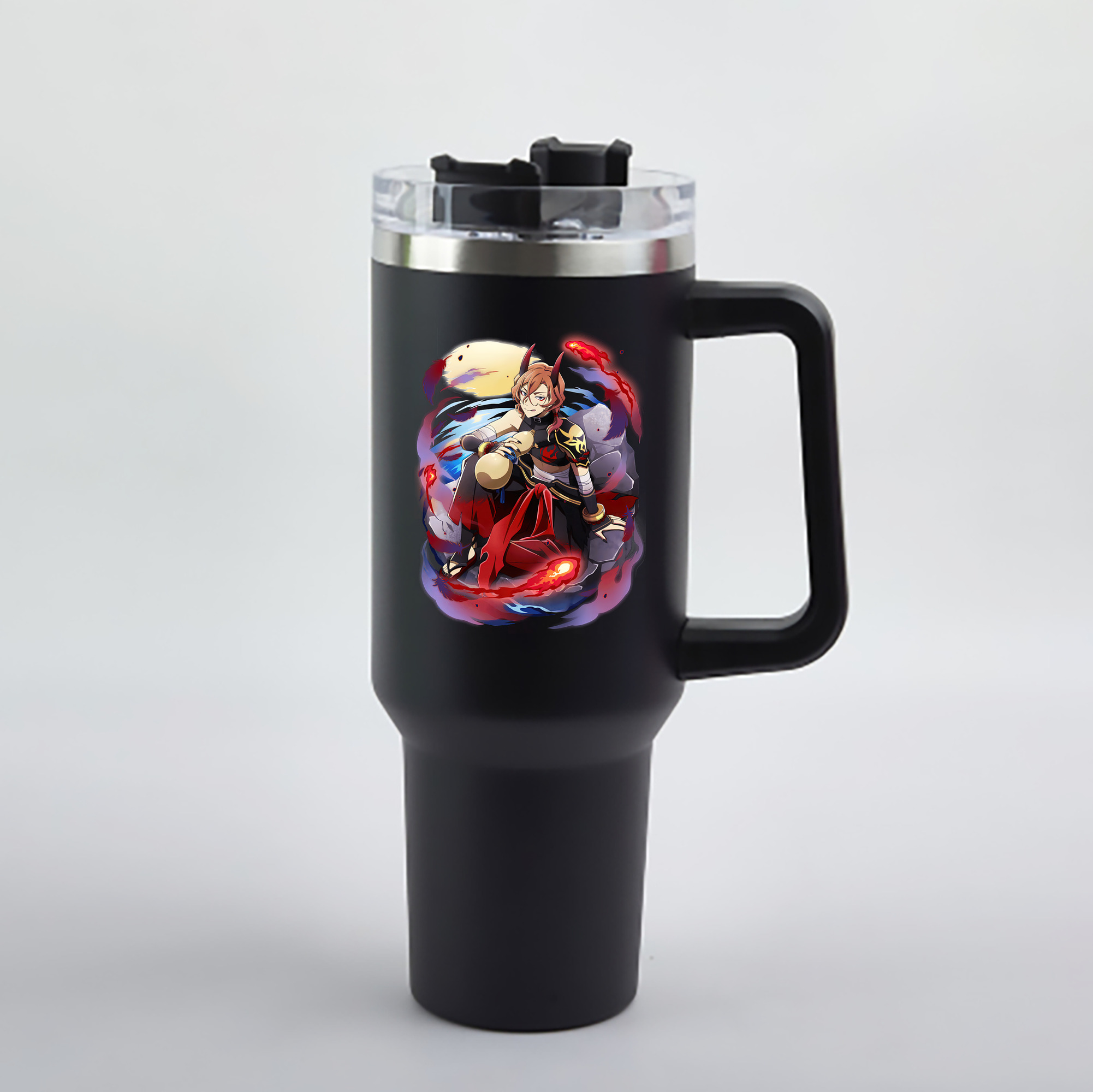 （画像用） 文豪ストレイドッグス Bungo Stray Dogs 1200mL車用タンブラー - クリスタルステッカー（プラスチックストロー付き）