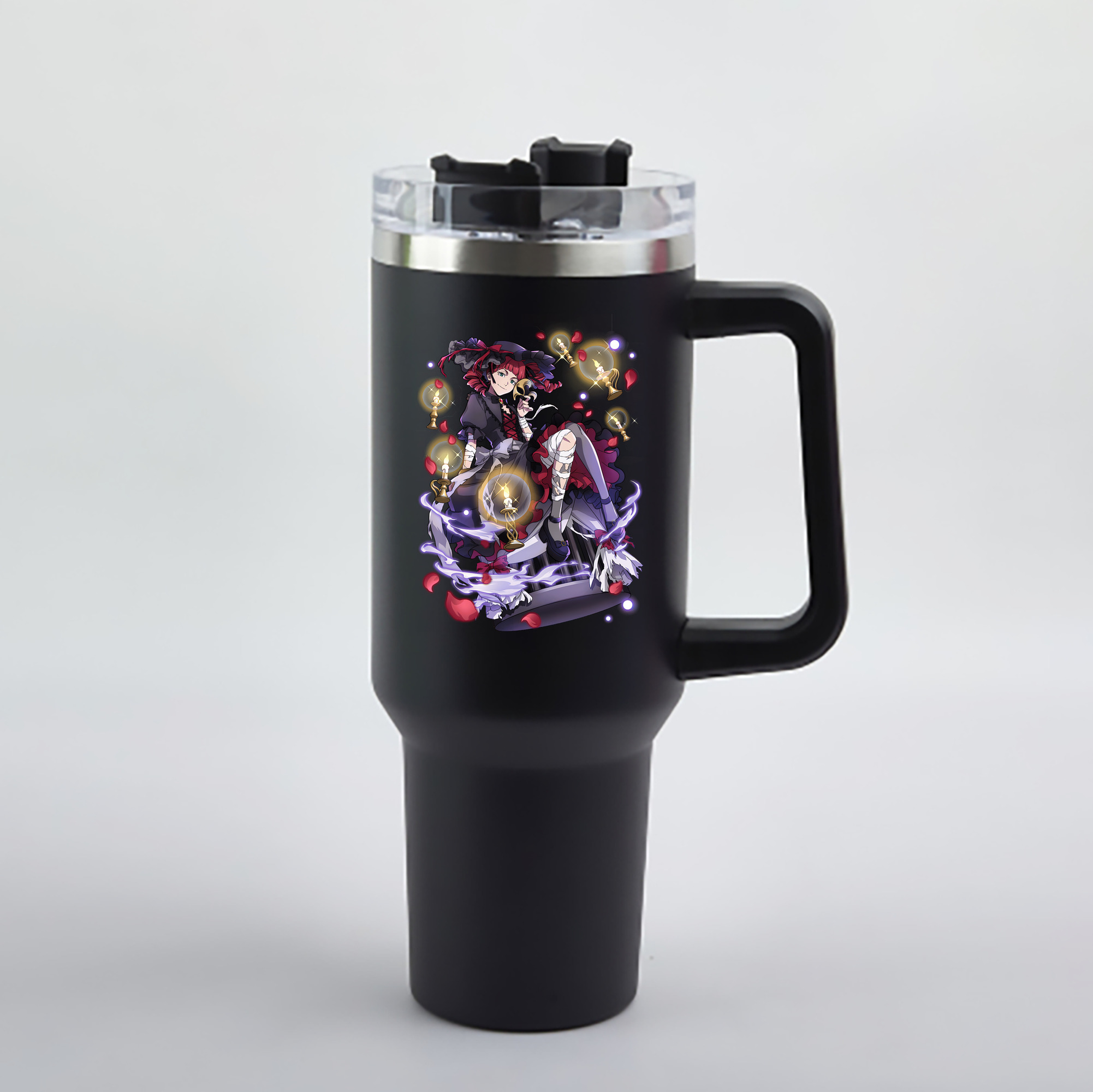 文豪ストレイドッグス Bungo Stray Dogs 1200mL車用タンブラー - クリスタルステッカー（プラスチックストロー付き）