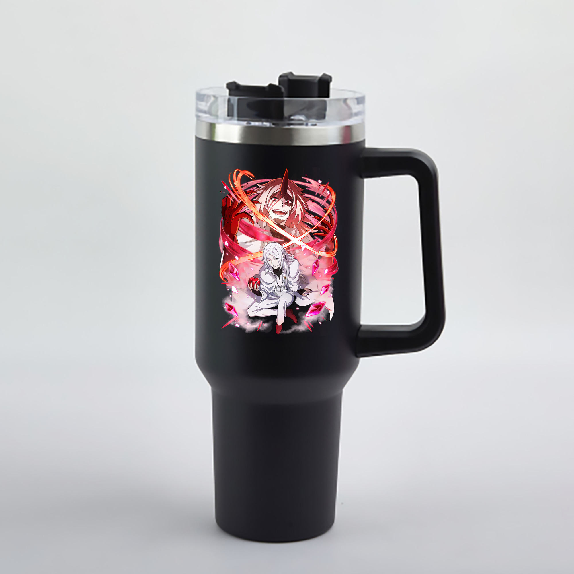 （画像用） 文豪ストレイドッグス Bungo Stray Dogs 1200mL車用タンブラー - クリスタルステッカー（プラスチックストロー付き）