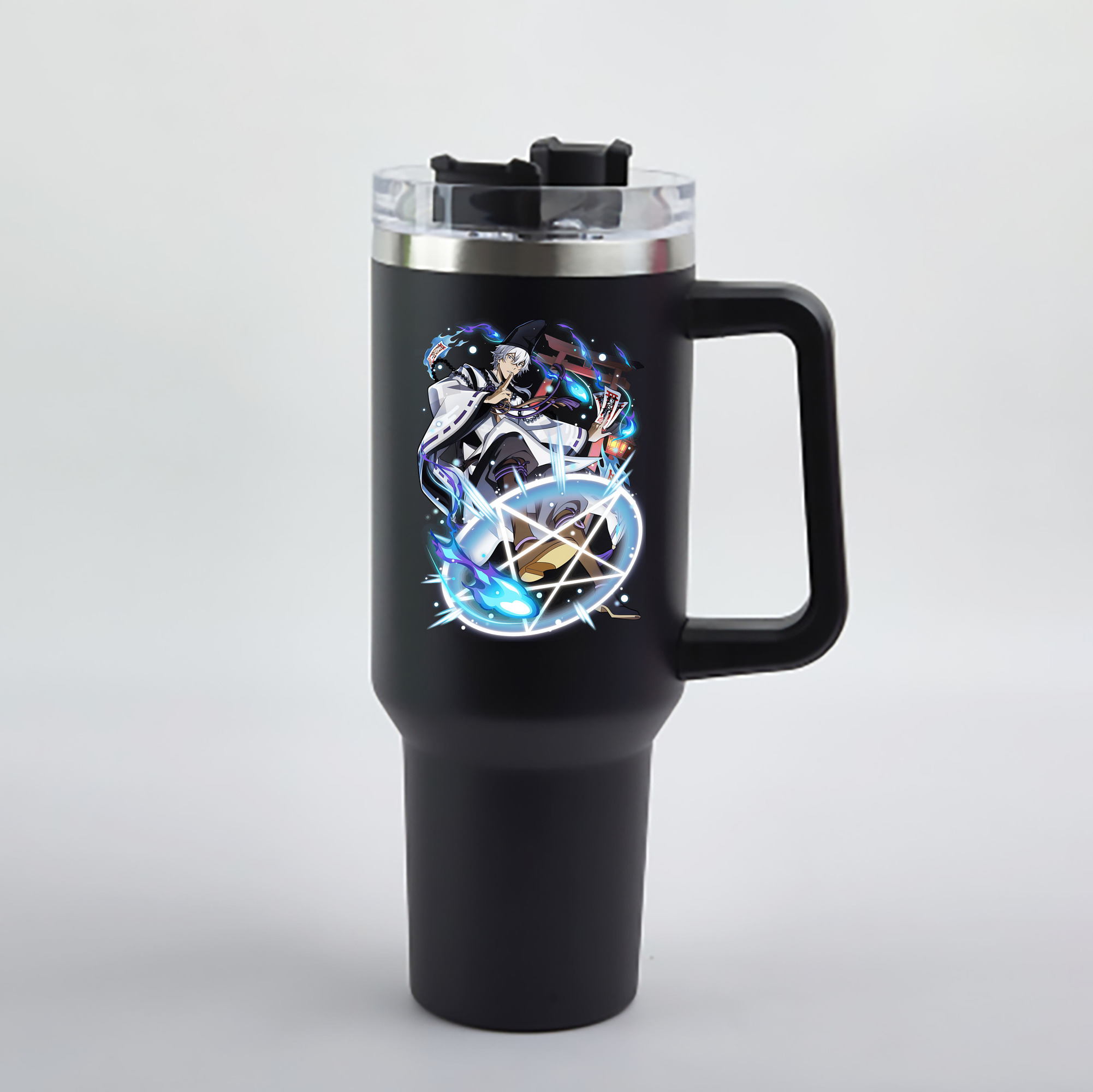文豪ストレイドッグス Bungo Stray Dogs 1200mL車用タンブラー - クリスタルステッカー（プラスチックストロー付き）