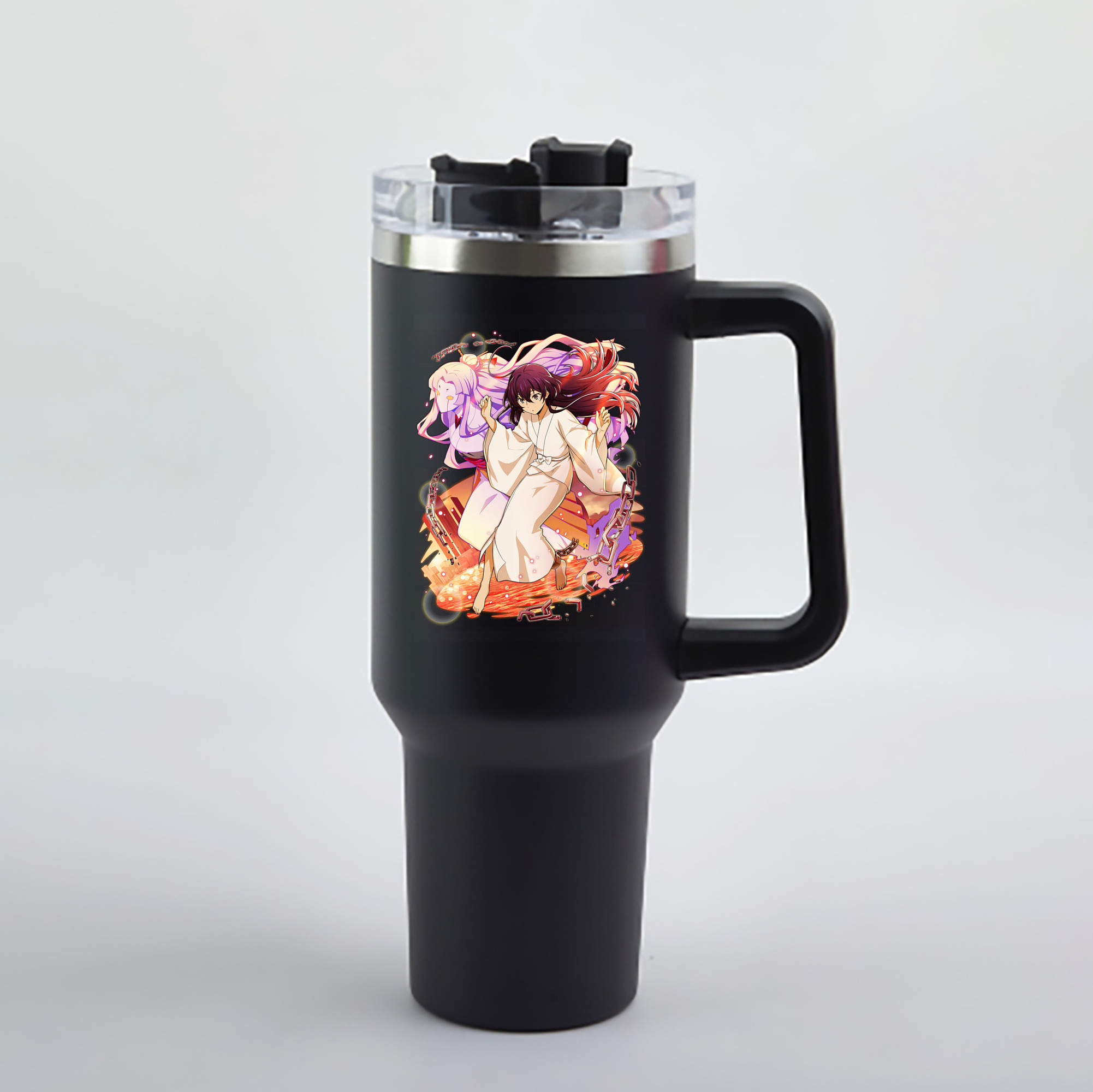 （画像用） 文豪ストレイドッグス Bungo Stray Dogs 1200mL車用タンブラー - クリスタルステッカー（プラスチックストロー付き）