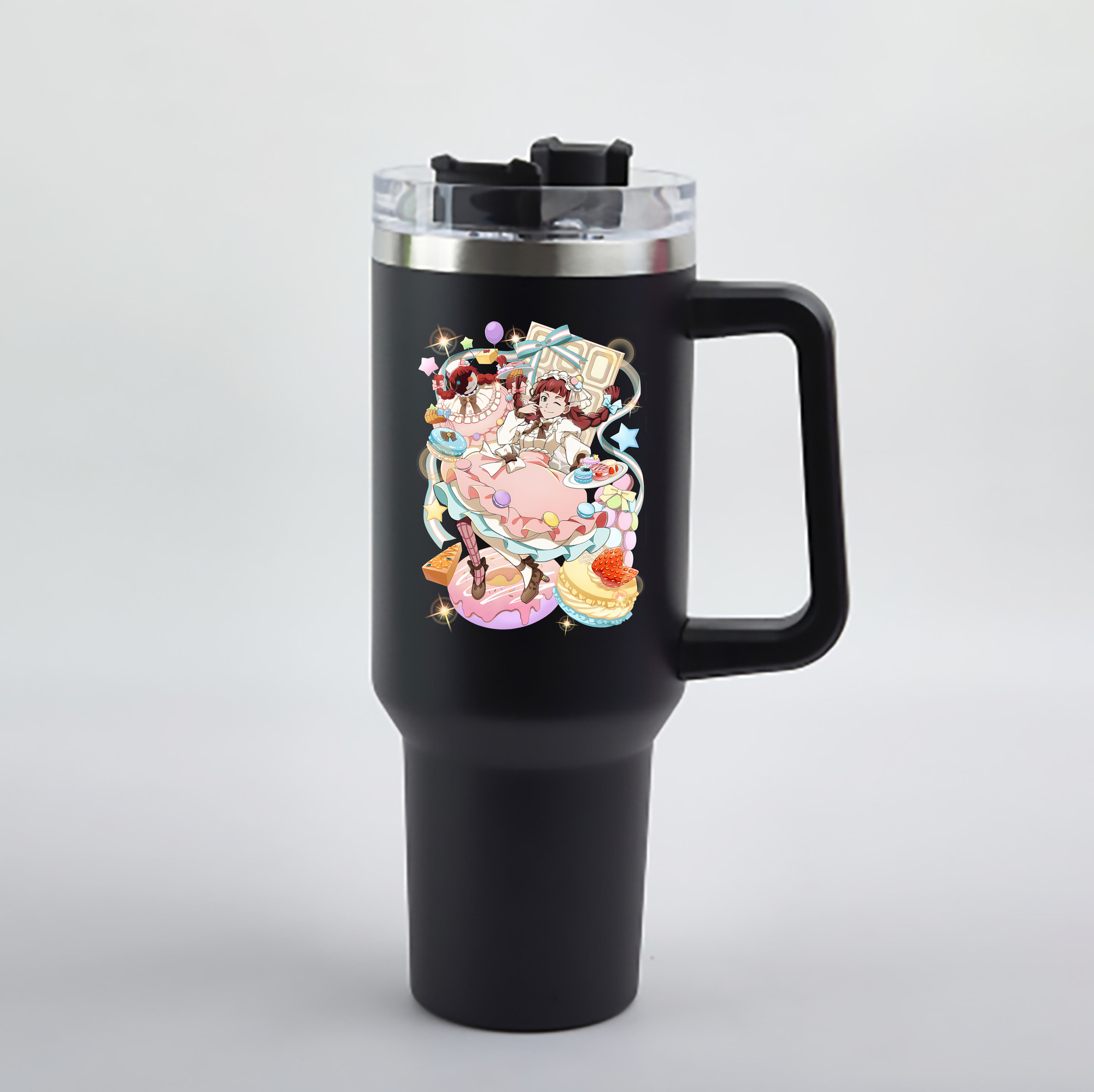 （画像用） 文豪ストレイドッグス Bungo Stray Dogs 1200mL車用タンブラー - クリスタルステッカー（プラスチックストロー付き）