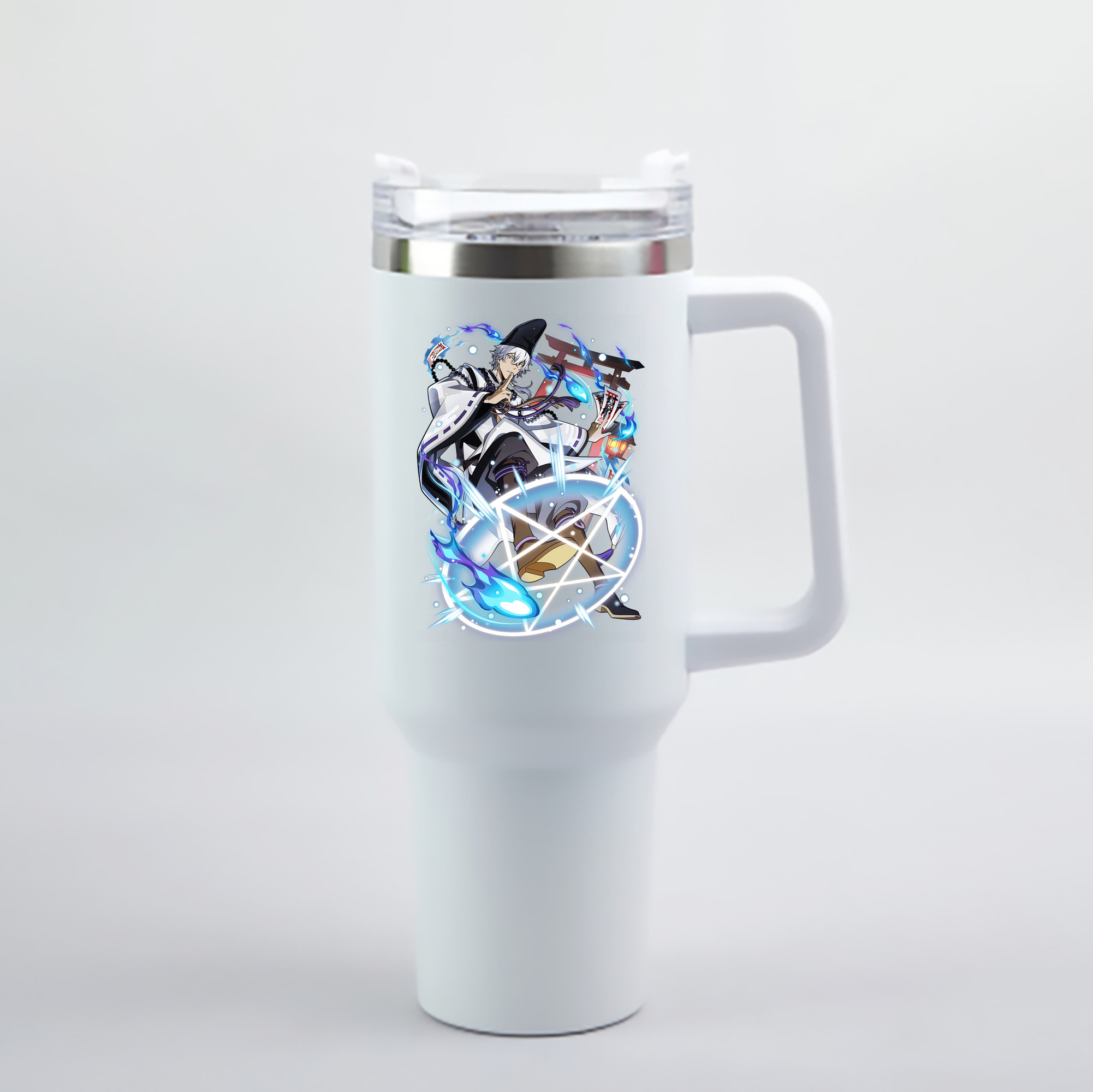 （画像用） 文豪ストレイドッグス Bungo Stray Dogs 1200mL車用タンブラー - クリスタルステッカー（プラスチックストロー付き）