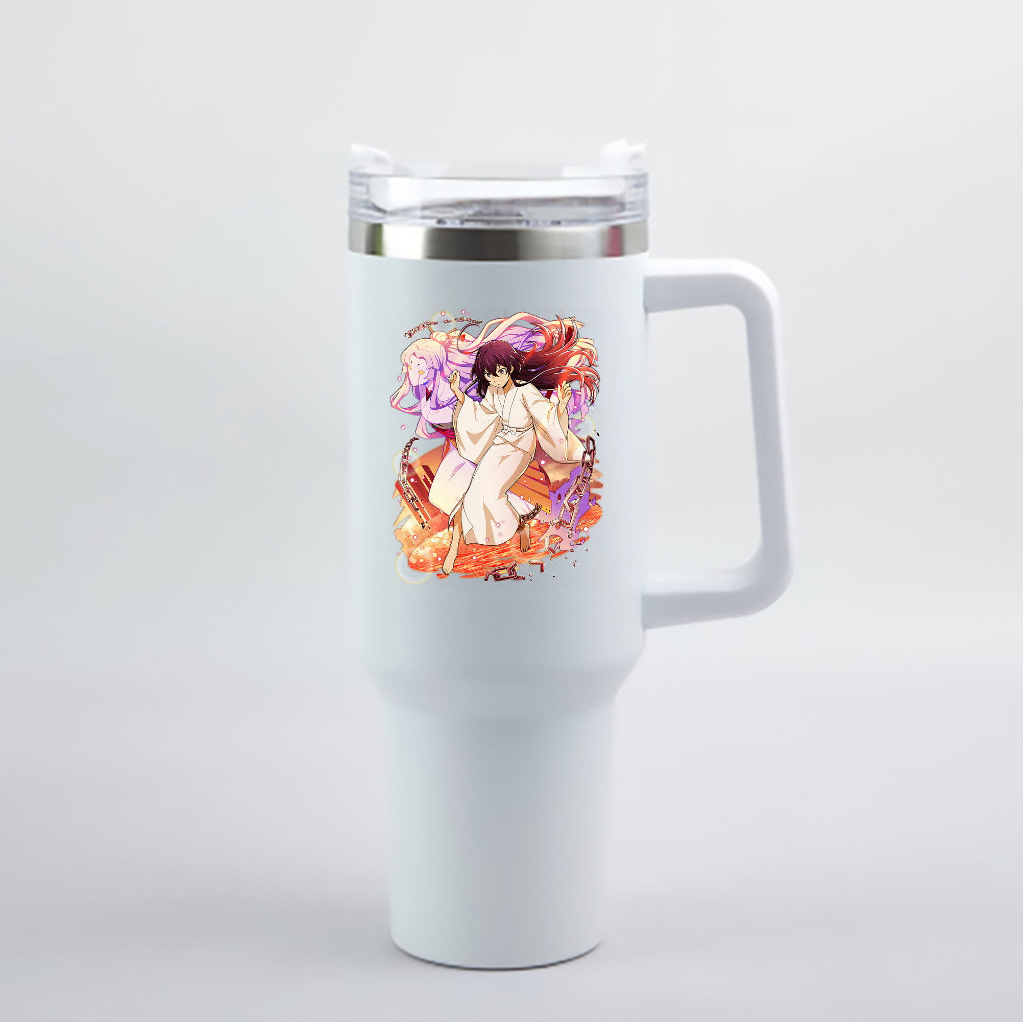 （画像用） 文豪ストレイドッグス Bungo Stray Dogs 1200mL車用タンブラー - クリスタルステッカー（プラスチックストロー付き）