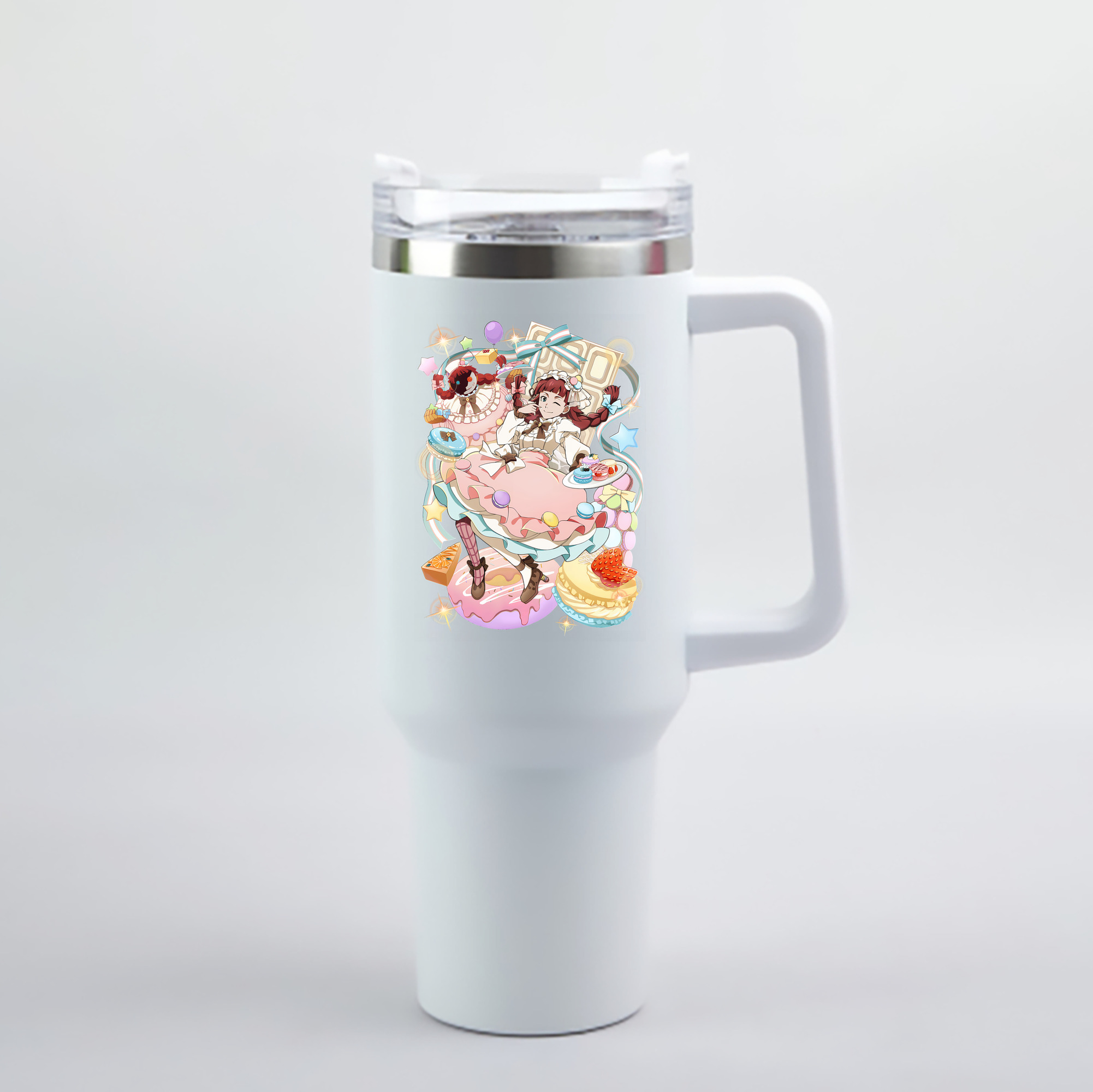 （画像用） 文豪ストレイドッグス Bungo Stray Dogs 1200mL車用タンブラー - クリスタルステッカー（プラスチックストロー付き）