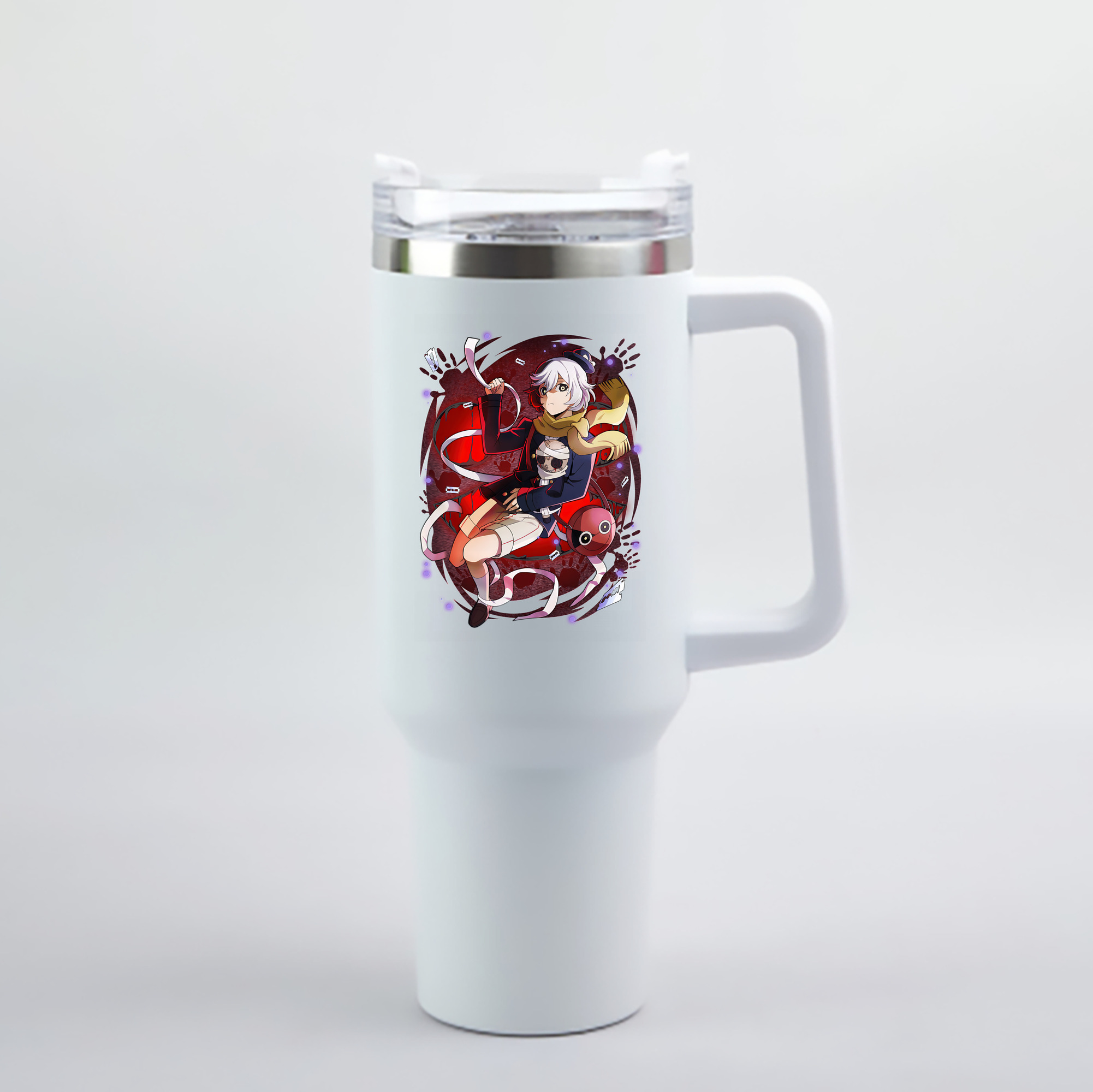 （画像用） 文豪ストレイドッグス Bungo Stray Dogs 1200mL車用タンブラー - クリスタルステッカー（プラスチックストロー付き）