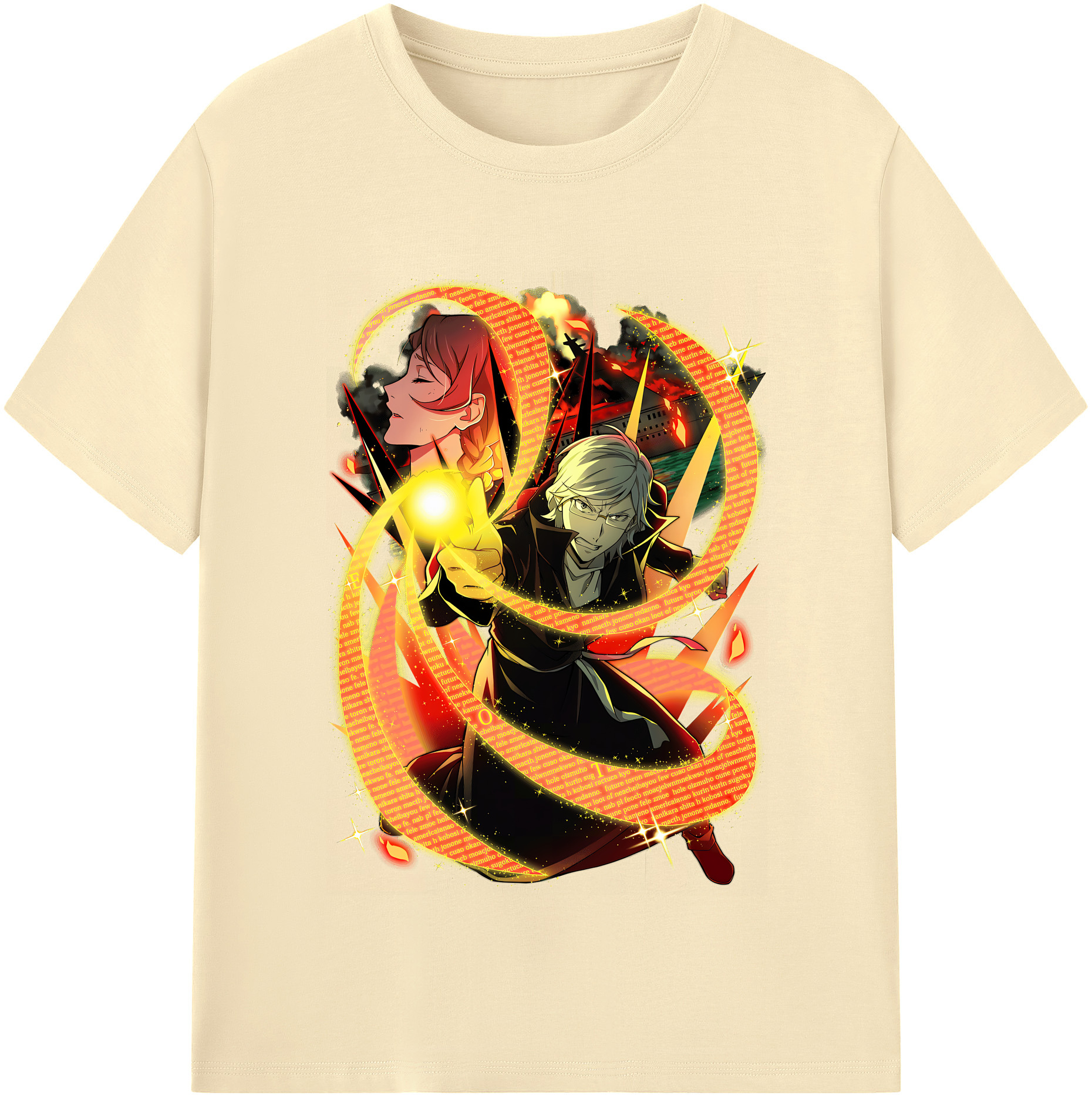 （画像用） 文豪ストレイドッグス Bungo Stray Dogs 綿100％半袖Tシャツ（フロントプリント）