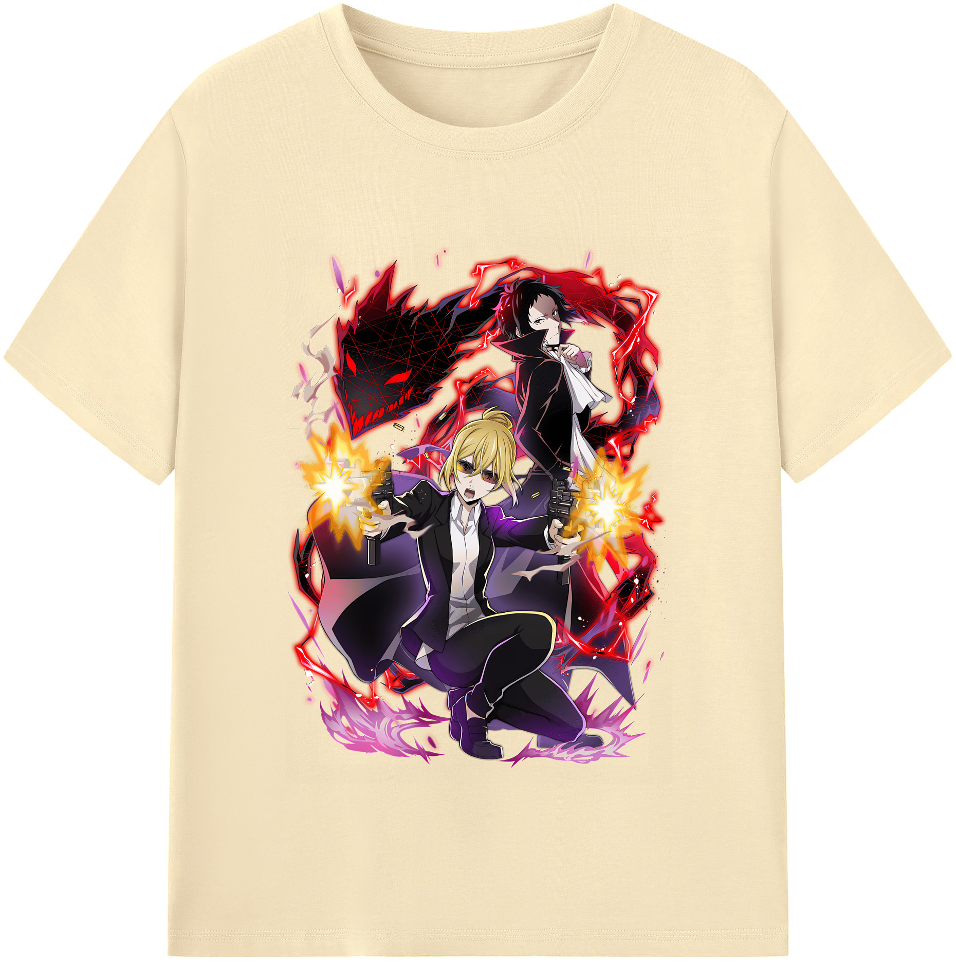（画像用） 文豪ストレイドッグス Bungo Stray Dogs 綿100％半袖Tシャツ（フロントプリント）