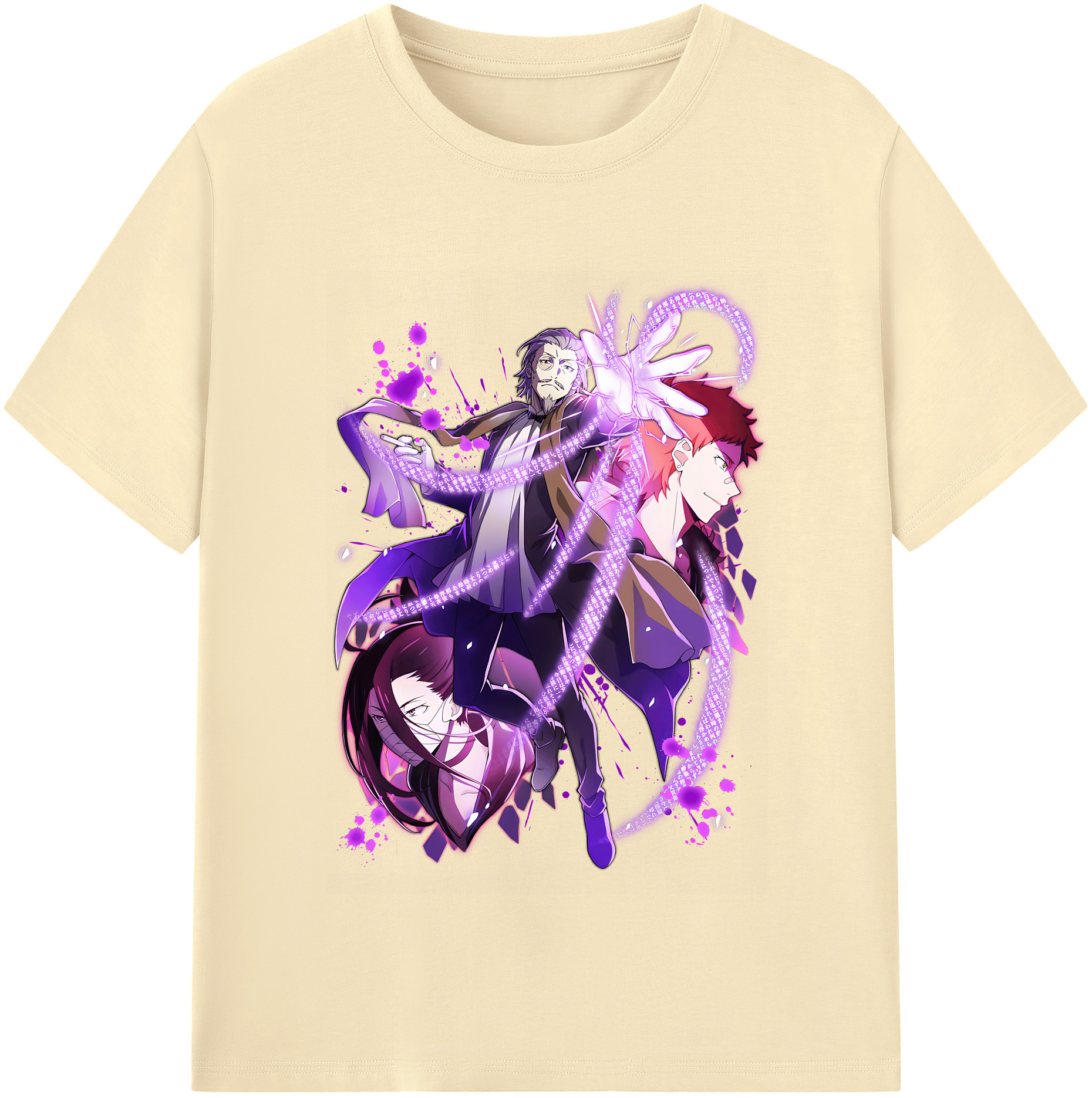 （画像用） 文豪ストレイドッグス Bungo Stray Dogs 綿100％半袖Tシャツ（フロントプリント）