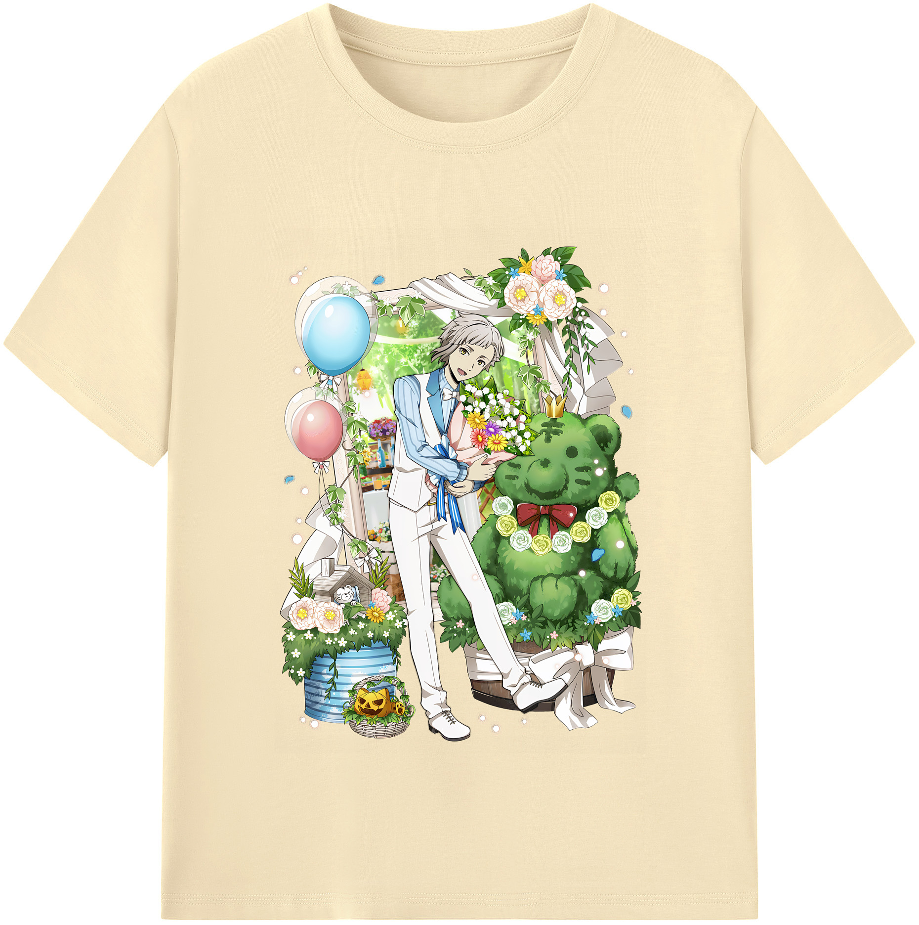 （画像用） 文豪ストレイドッグス Bungo Stray Dogs 綿100％半袖Tシャツ（フロントプリント）