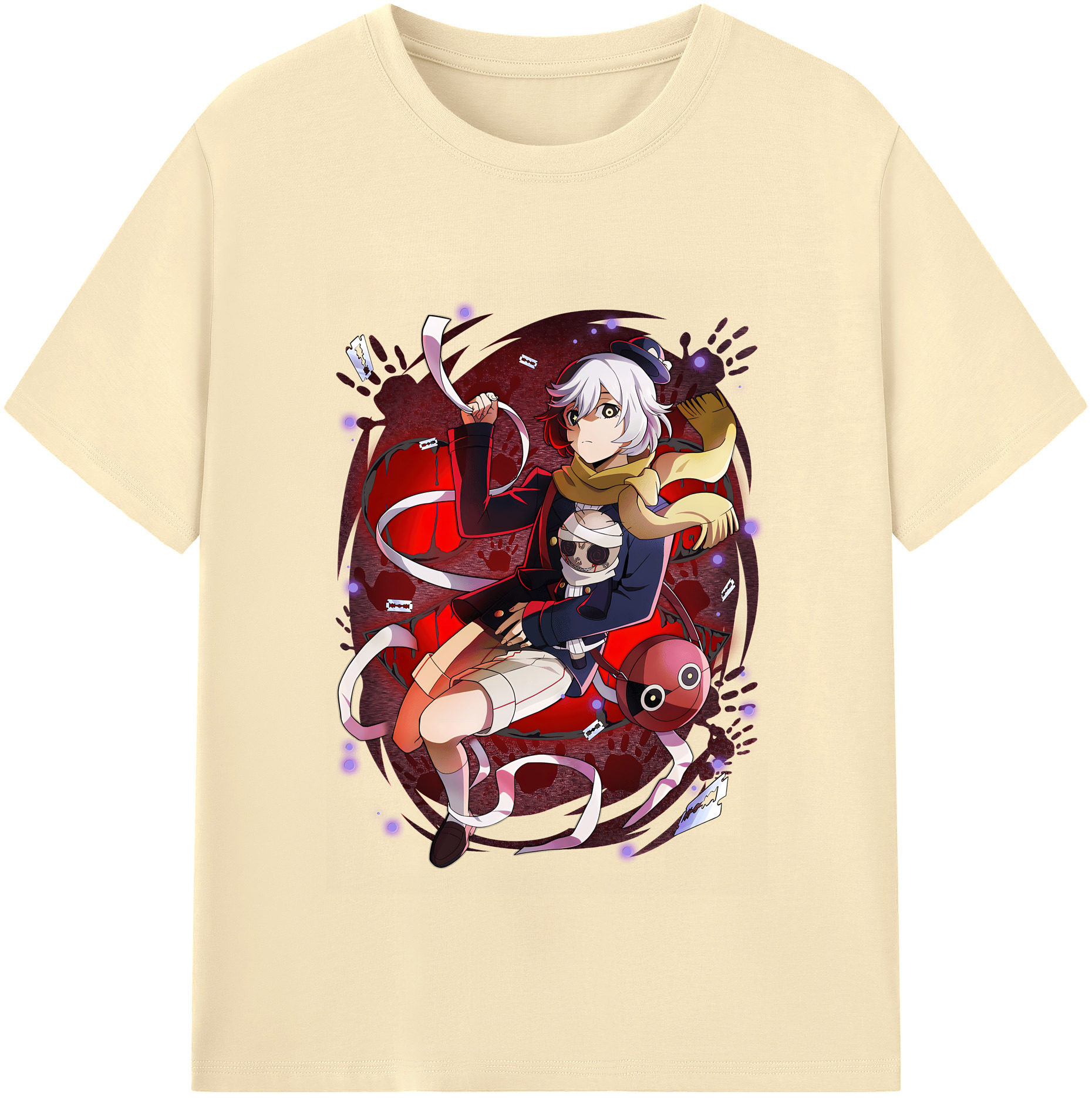 （画像用） 文豪ストレイドッグス Bungo Stray Dogs 綿100％半袖Tシャツ（フロントプリント）