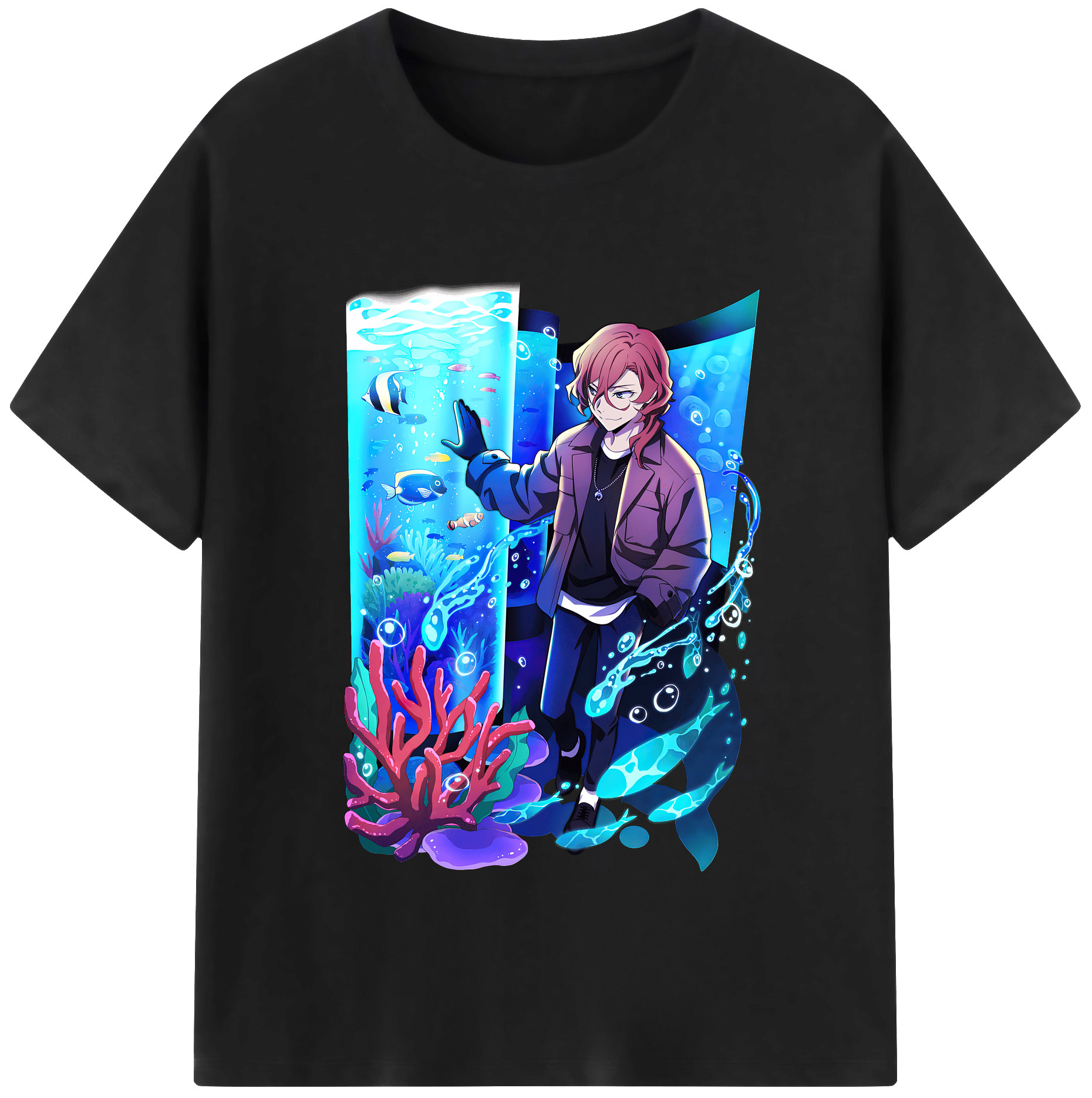 （画像用） 文豪ストレイドッグス Bungo Stray Dogs 綿100％半袖Tシャツ（フロントプリント）
