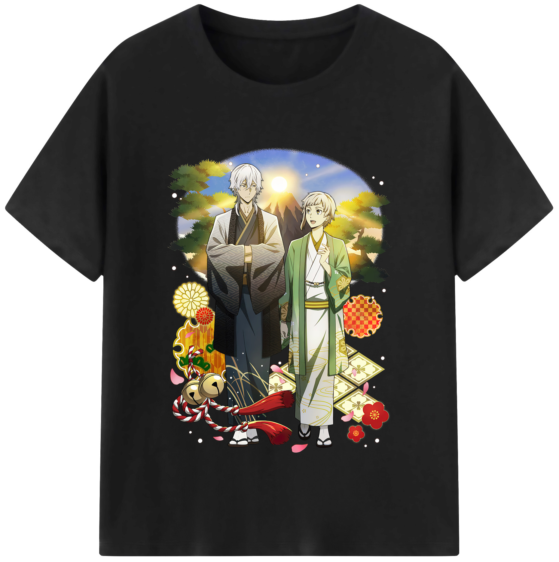 （画像用） 文豪ストレイドッグス Bungo Stray Dogs 綿100％半袖Tシャツ（フロントプリント）