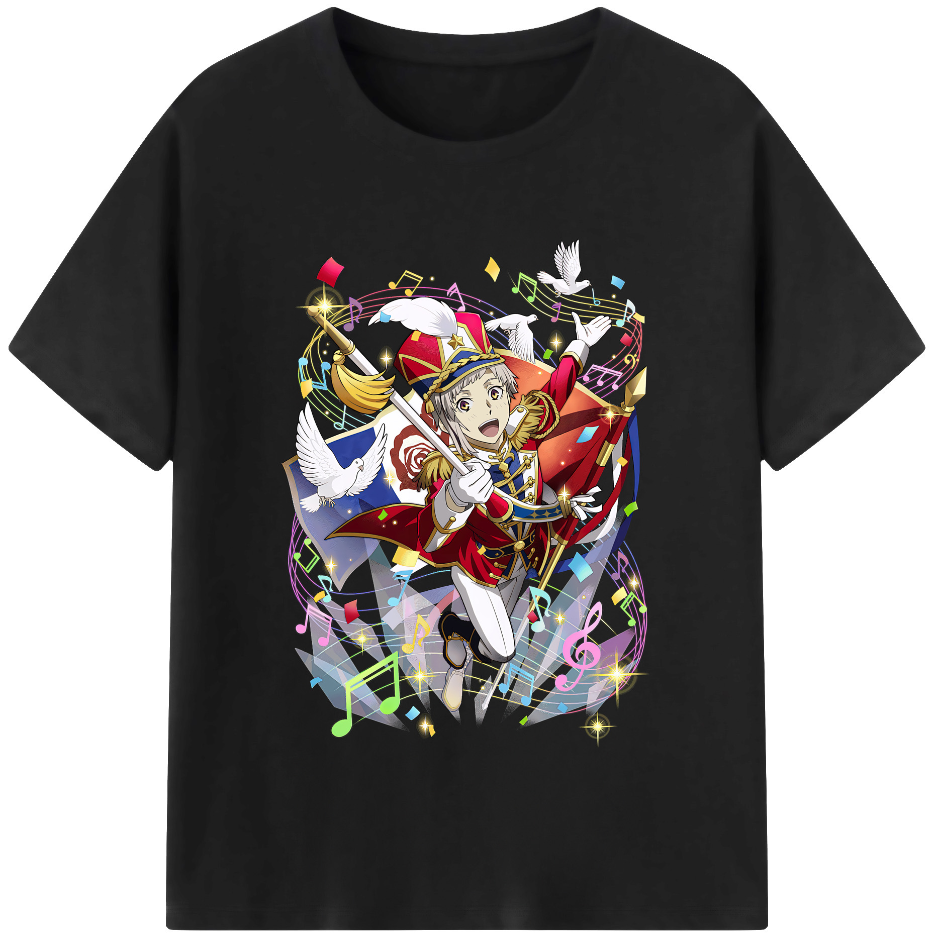 （画像用） 文豪ストレイドッグス Bungo Stray Dogs 綿100％半袖Tシャツ（フロントプリント）