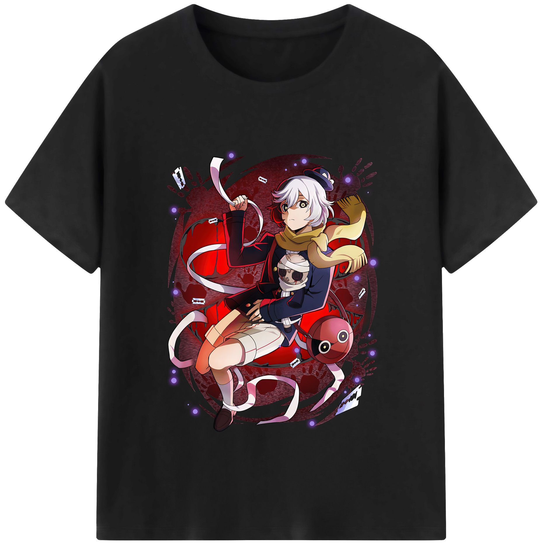 （画像用） 文豪ストレイドッグス Bungo Stray Dogs 綿100％半袖Tシャツ（フロントプリント）