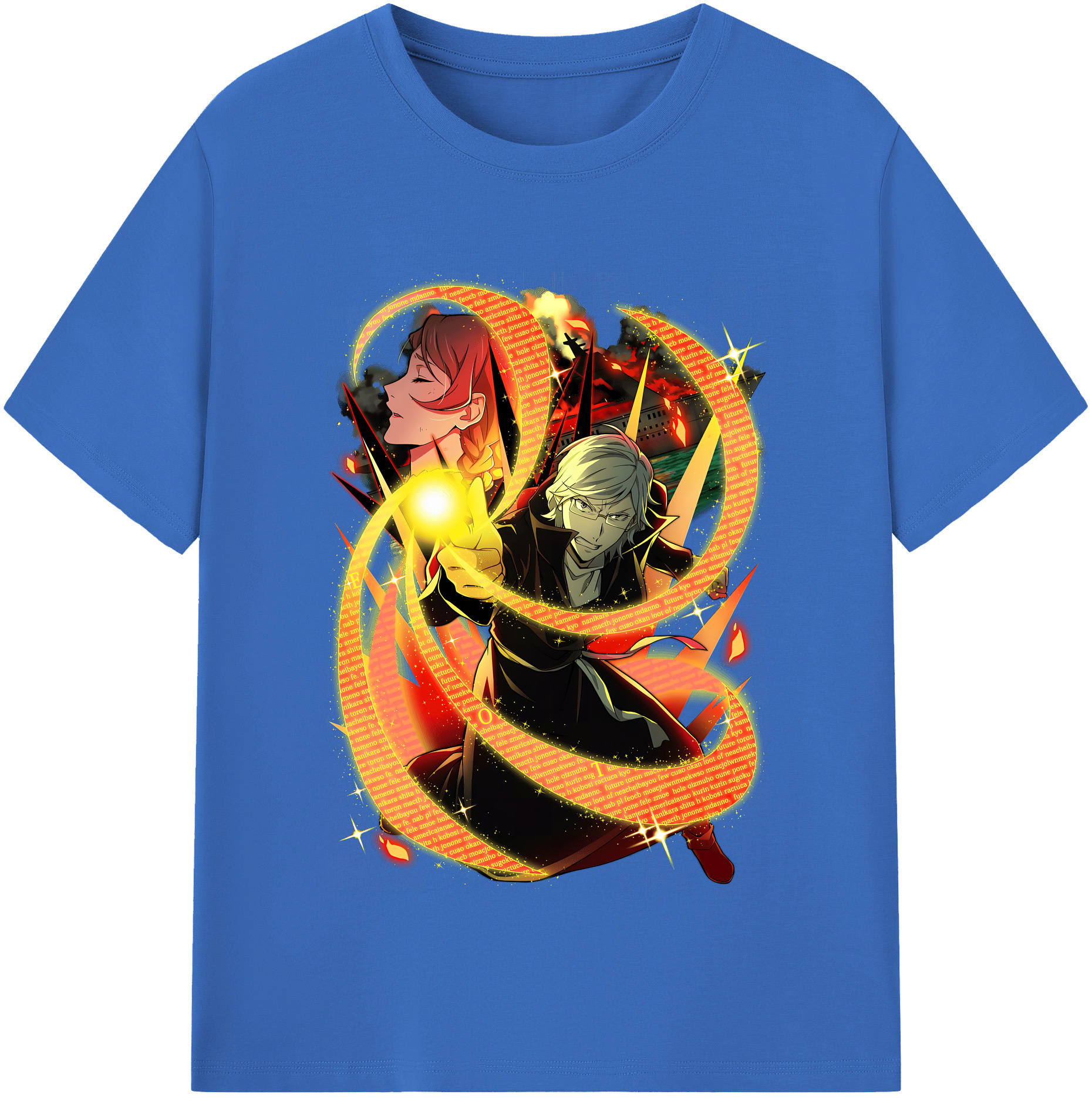 （画像用） 文豪ストレイドッグス Bungo Stray Dogs 綿100％半袖Tシャツ（フロントプリント）