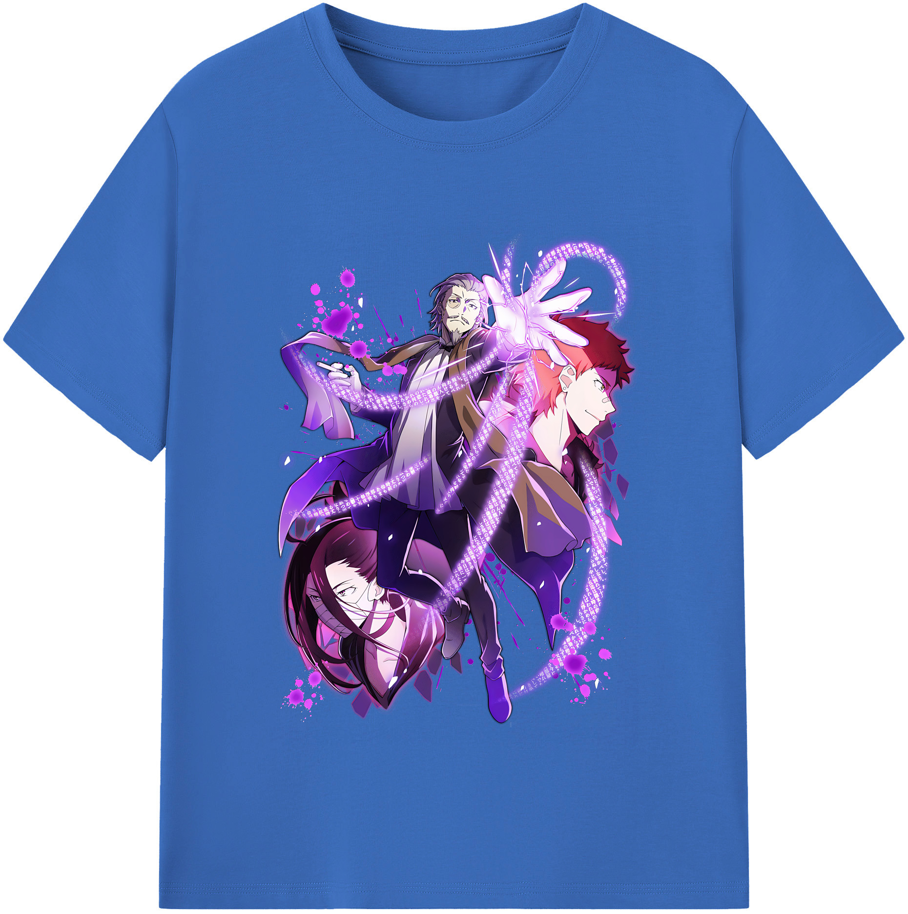 （画像用） 文豪ストレイドッグス Bungo Stray Dogs 綿100％半袖Tシャツ（フロントプリント）