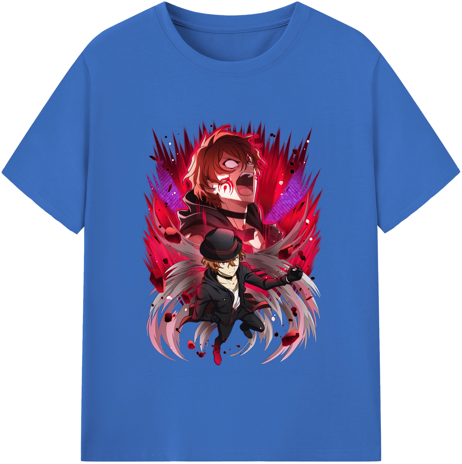 （画像用） 文豪ストレイドッグス Bungo Stray Dogs 綿100％半袖Tシャツ（フロントプリント）