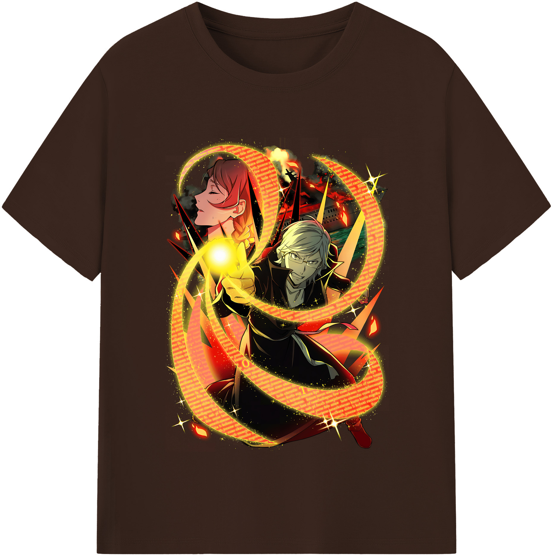 （画像用） 文豪ストレイドッグス Bungo Stray Dogs 綿100％半袖Tシャツ（フロントプリント）