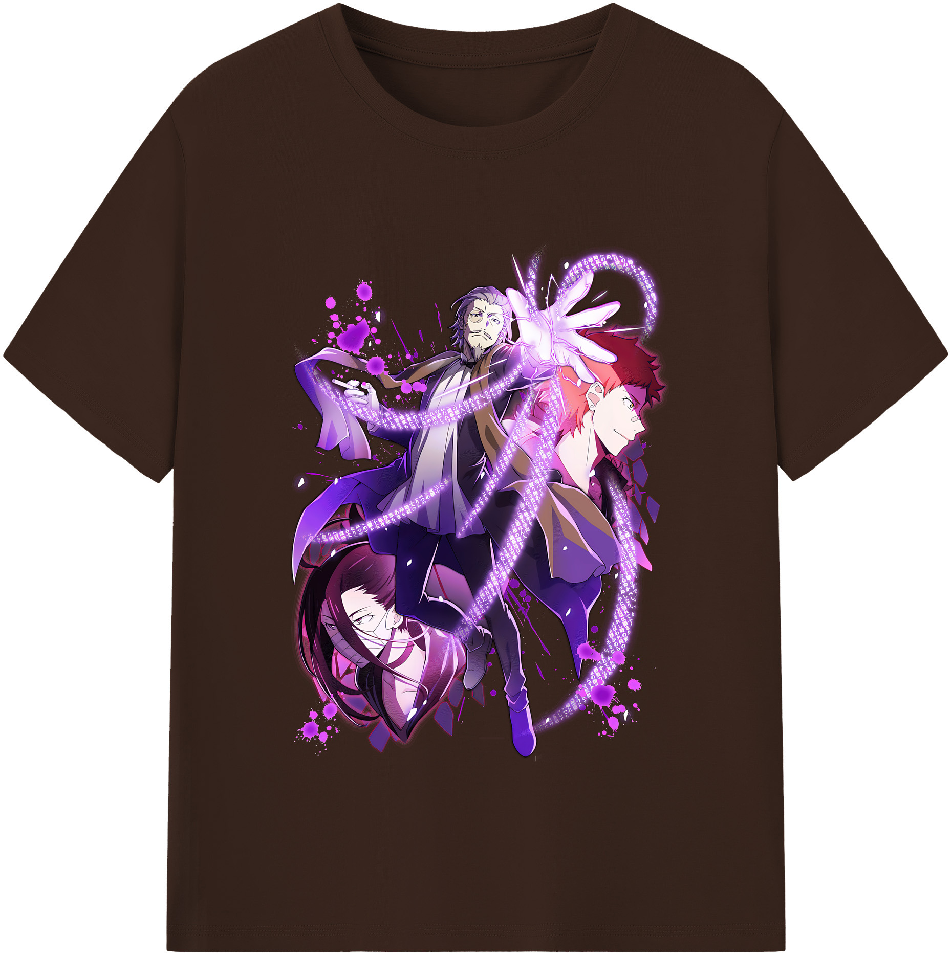 （画像用） 文豪ストレイドッグス Bungo Stray Dogs 綿100％半袖Tシャツ（フロントプリント）