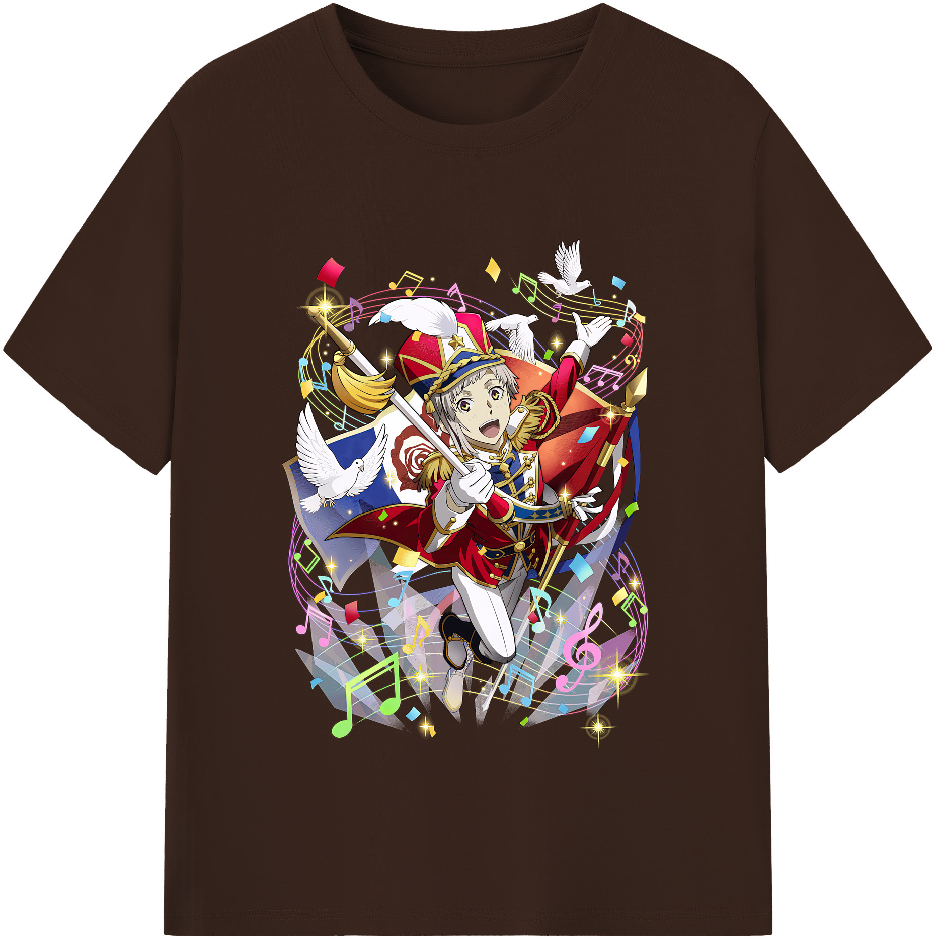 （画像用） 文豪ストレイドッグス Bungo Stray Dogs 綿100％半袖Tシャツ（フロントプリント）