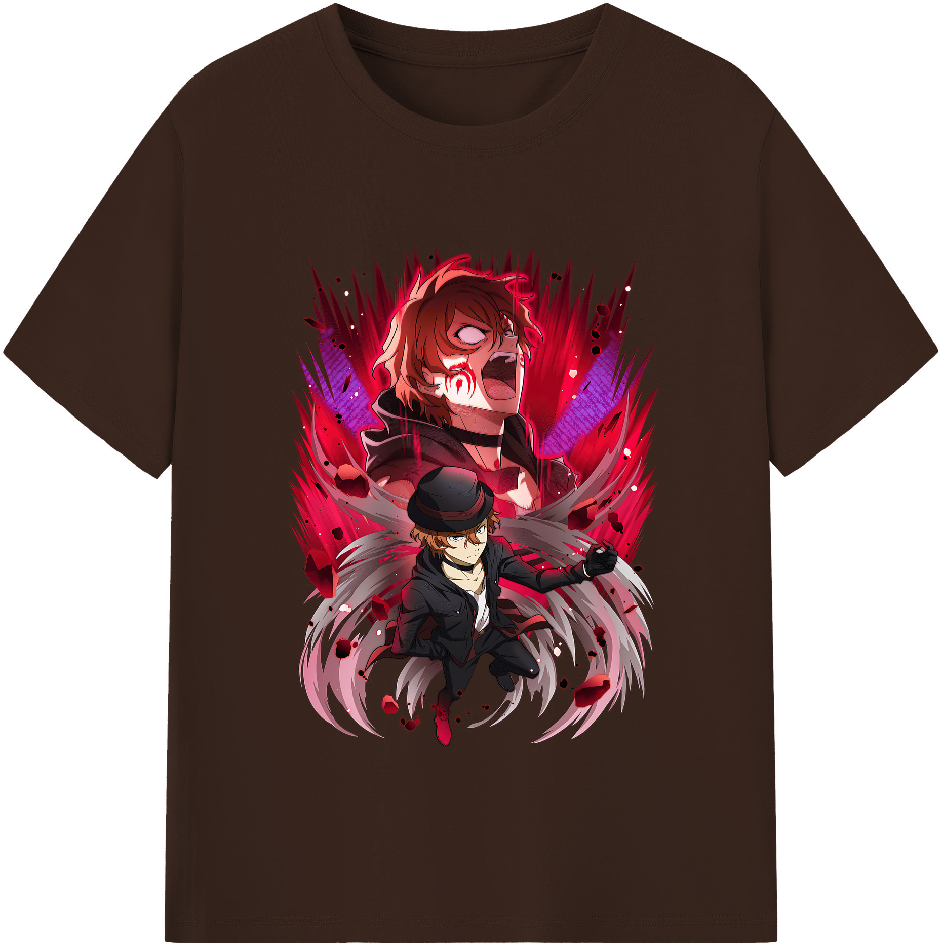 （画像用） 文豪ストレイドッグス Bungo Stray Dogs 綿100％半袖Tシャツ（フロントプリント）